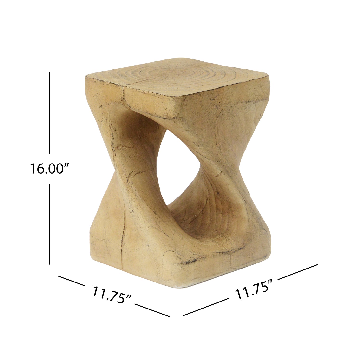 Bartholomew Craftsman Twist Shape Side Table