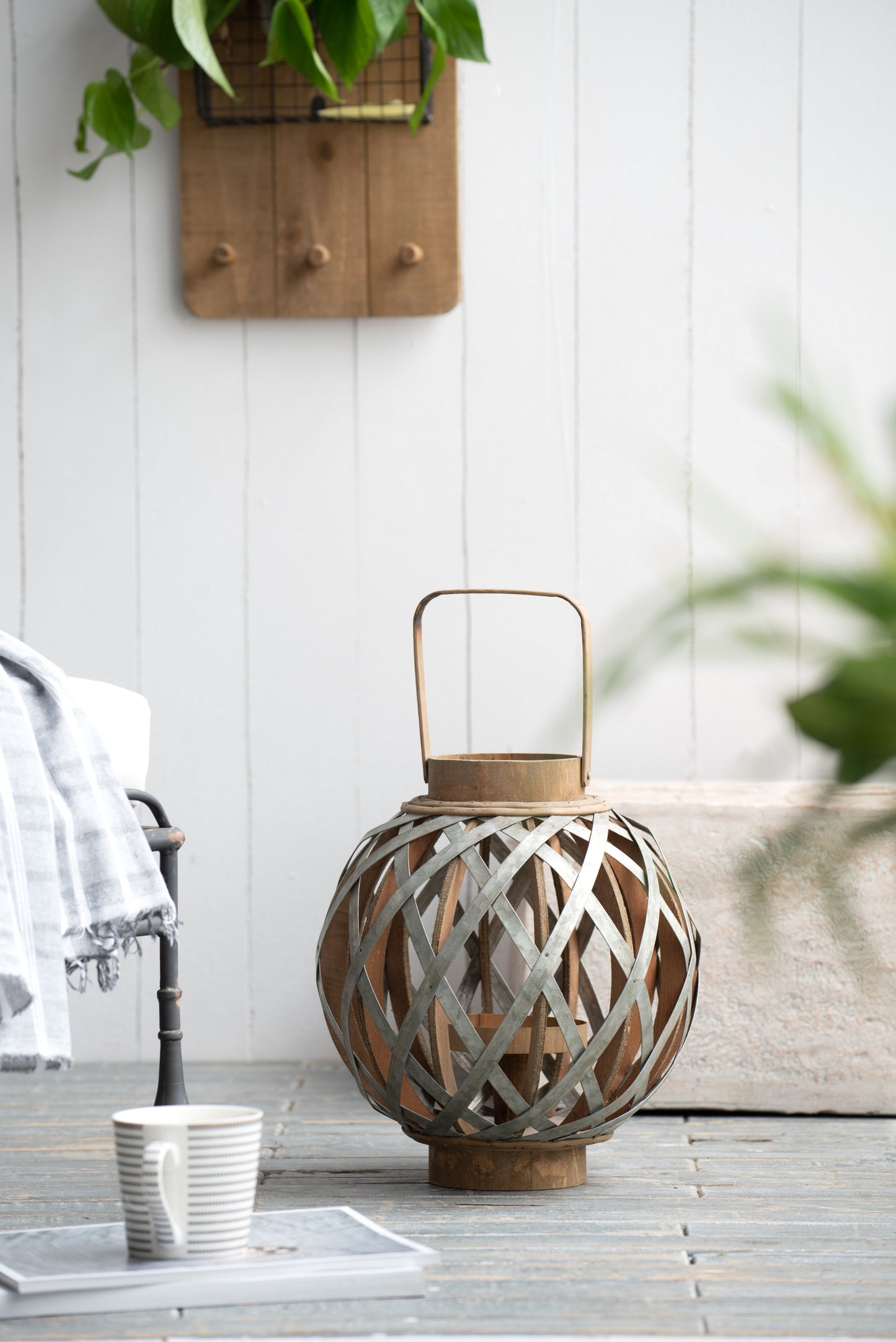 Lazzareschi Craftsman Wooden Lantern Decorative Light