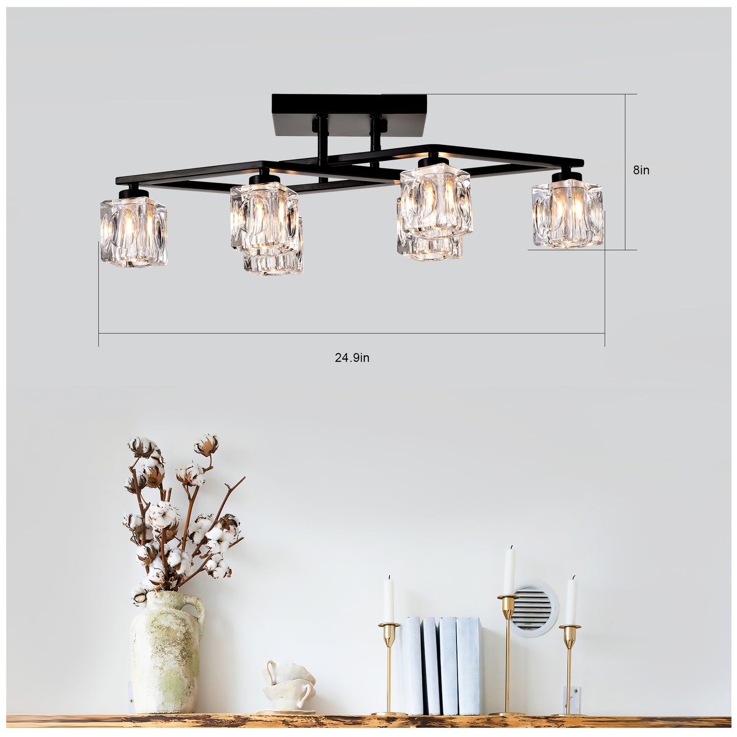 Lazzareschi Modern Light Crystal Ceiling