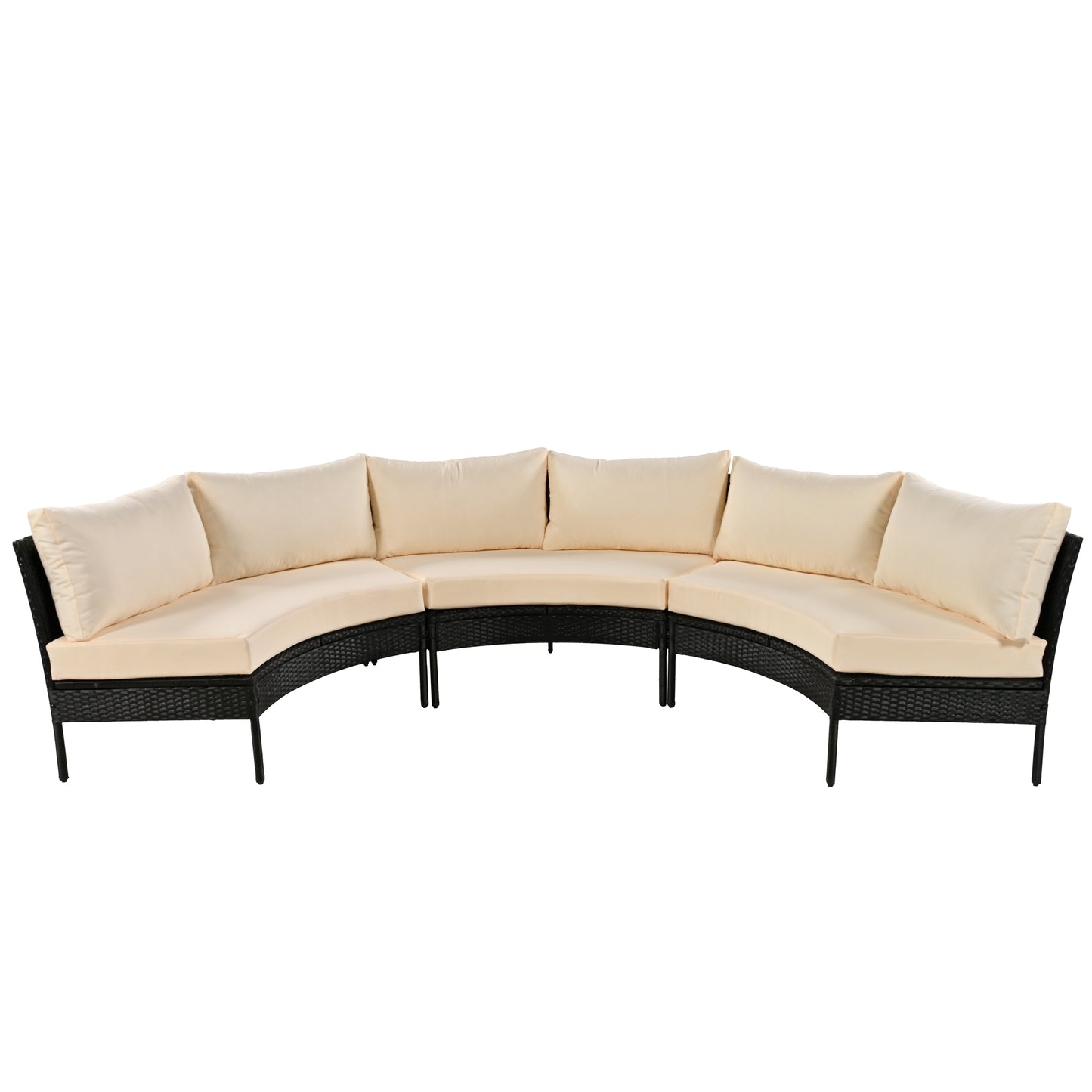 Somerset Modern Curved Outdoor Sofa