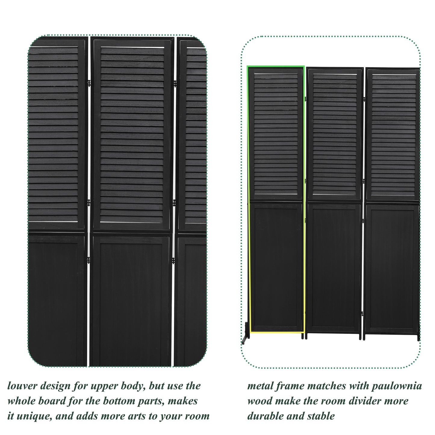 Westport Modern Wood Folding Privacy Screen