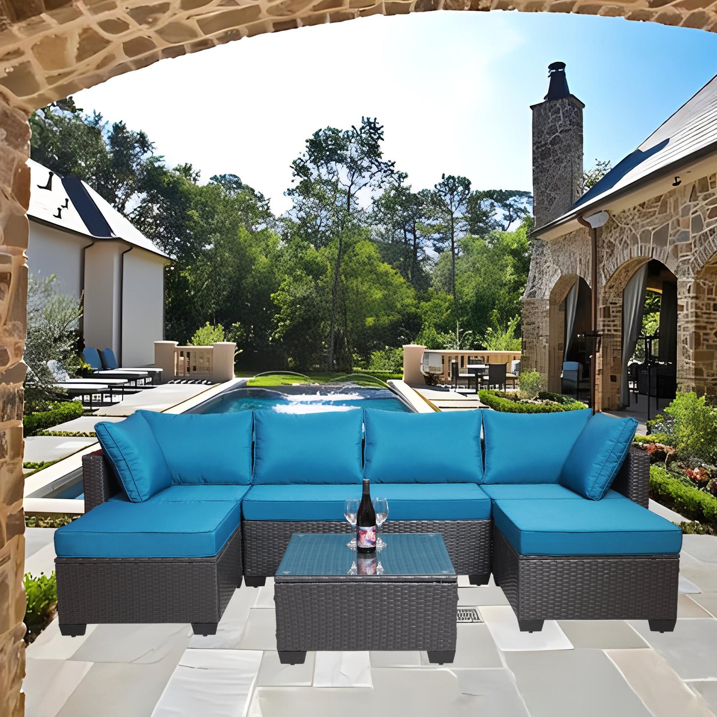 Cleo Modern Rattan Patio Set