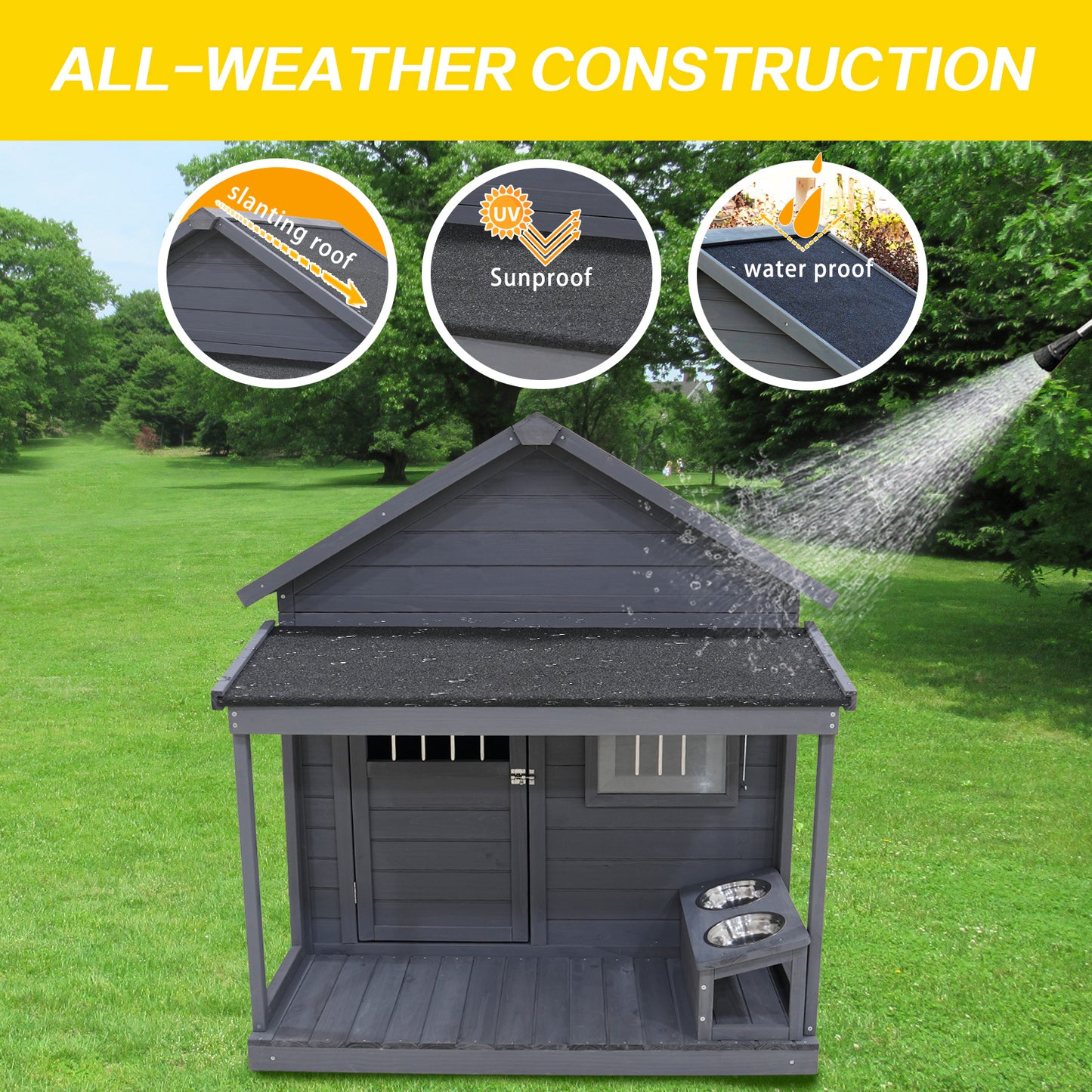 Justo Craftsman Solid Wood Doghouse