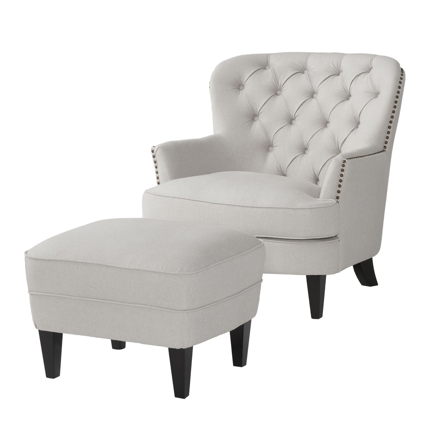 Justo Traditional Upholstered Fabric Club Chair