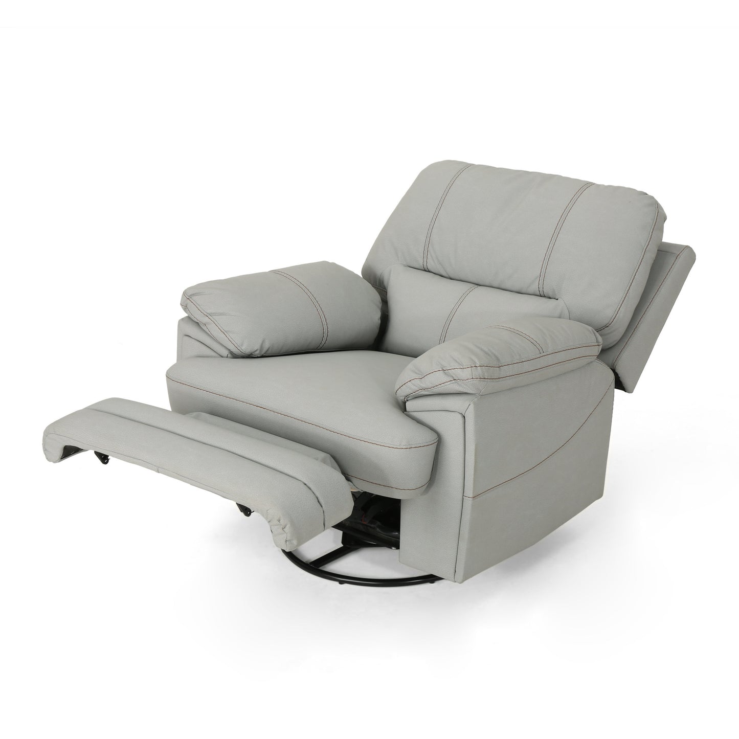 Cleo Mid-Century Faux Leather Power Recliner