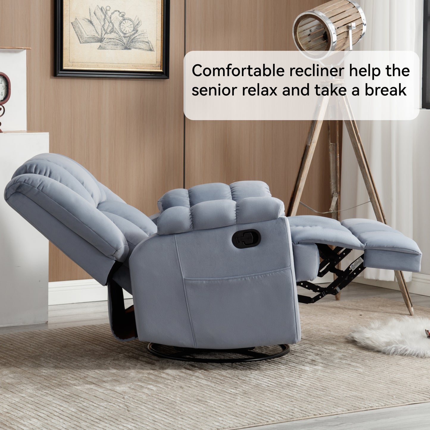 Irvington Modern Fabric Recliner Sofa Chair