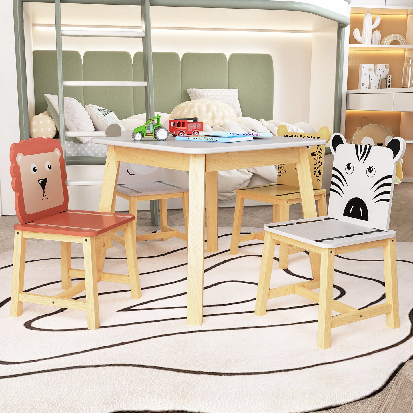 Lula Craftsman Kids Animal Table Set