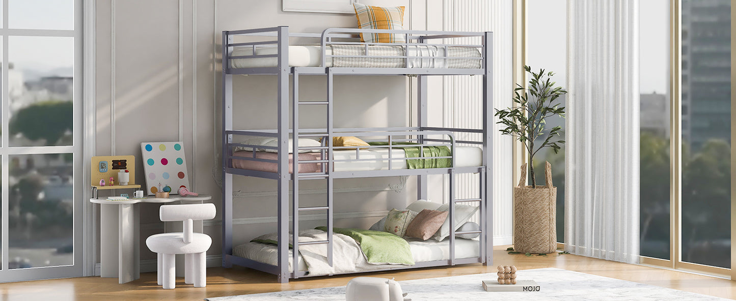 Irvington Industrial Metal Triple Bunk Bed
