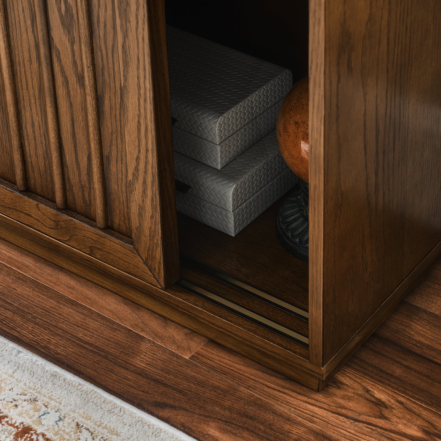 Amity Mid-Century Sliding Sideboard Cabinet