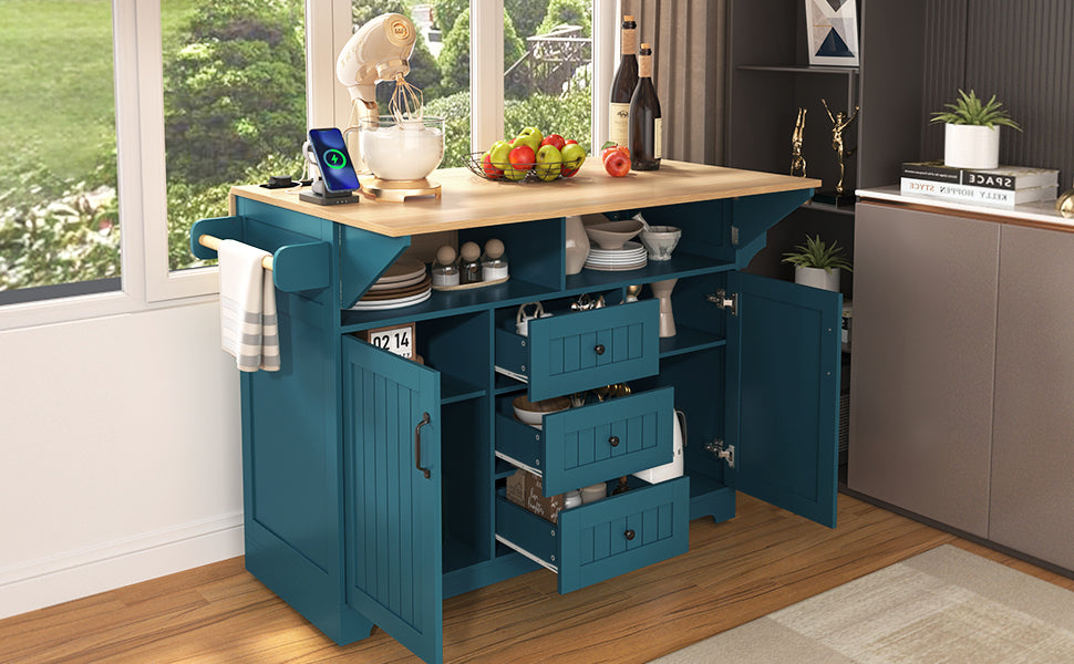 Cleo Modern Rolling Kitchen Cart