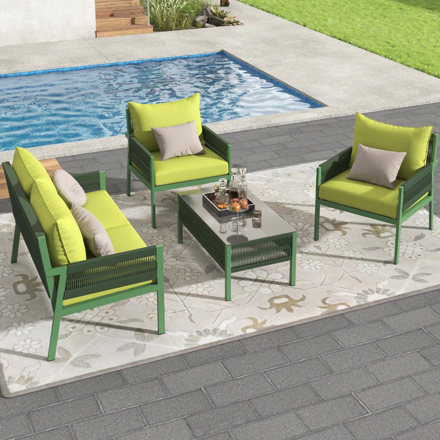 Jiron Modern Rope Patio Set
