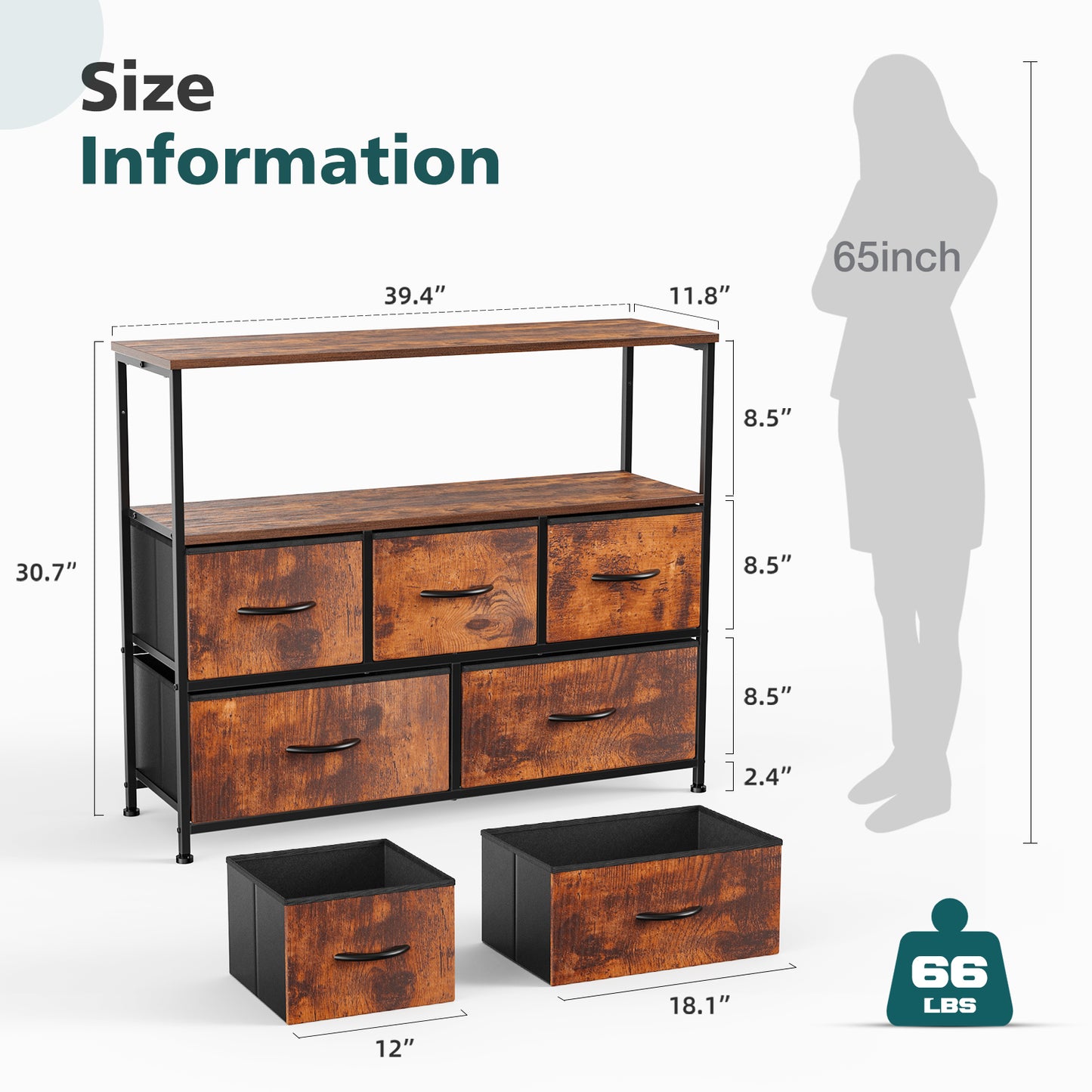 Silverleaf Modern Fabric Bedroom Dresser
