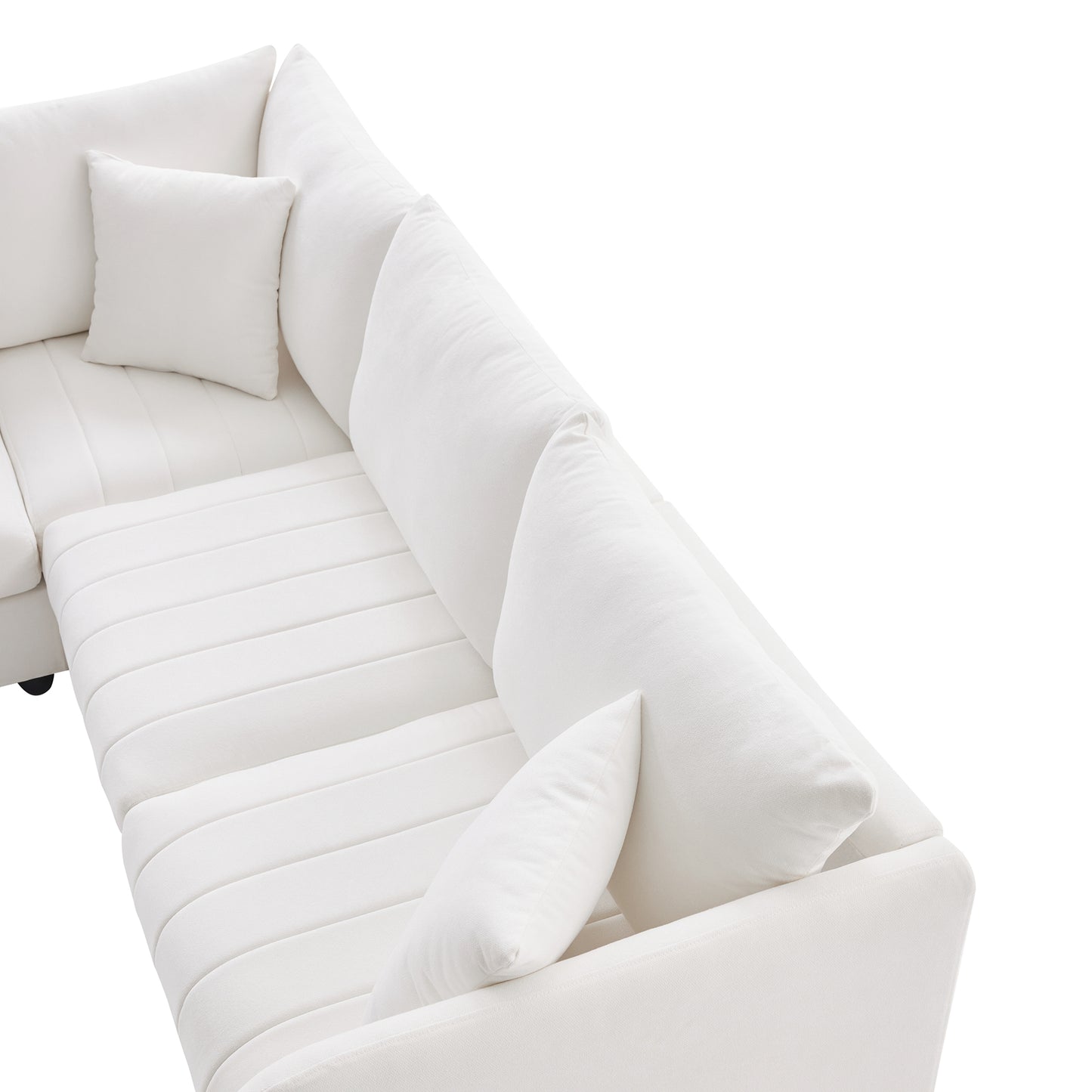 Amity Modern Modern Stripe Sectional Sofa