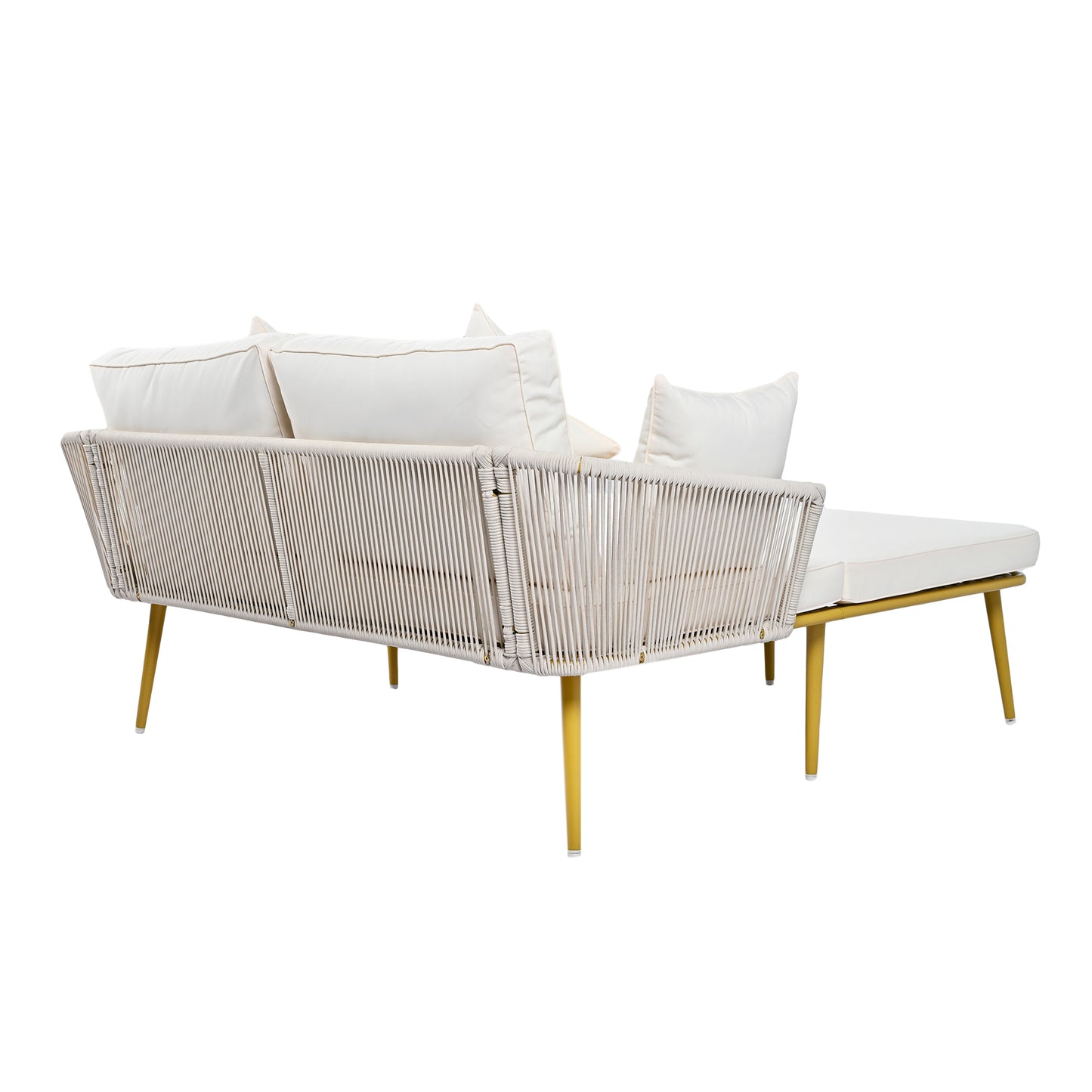 Ghivi Modern Nylon Rope Patio Daybed