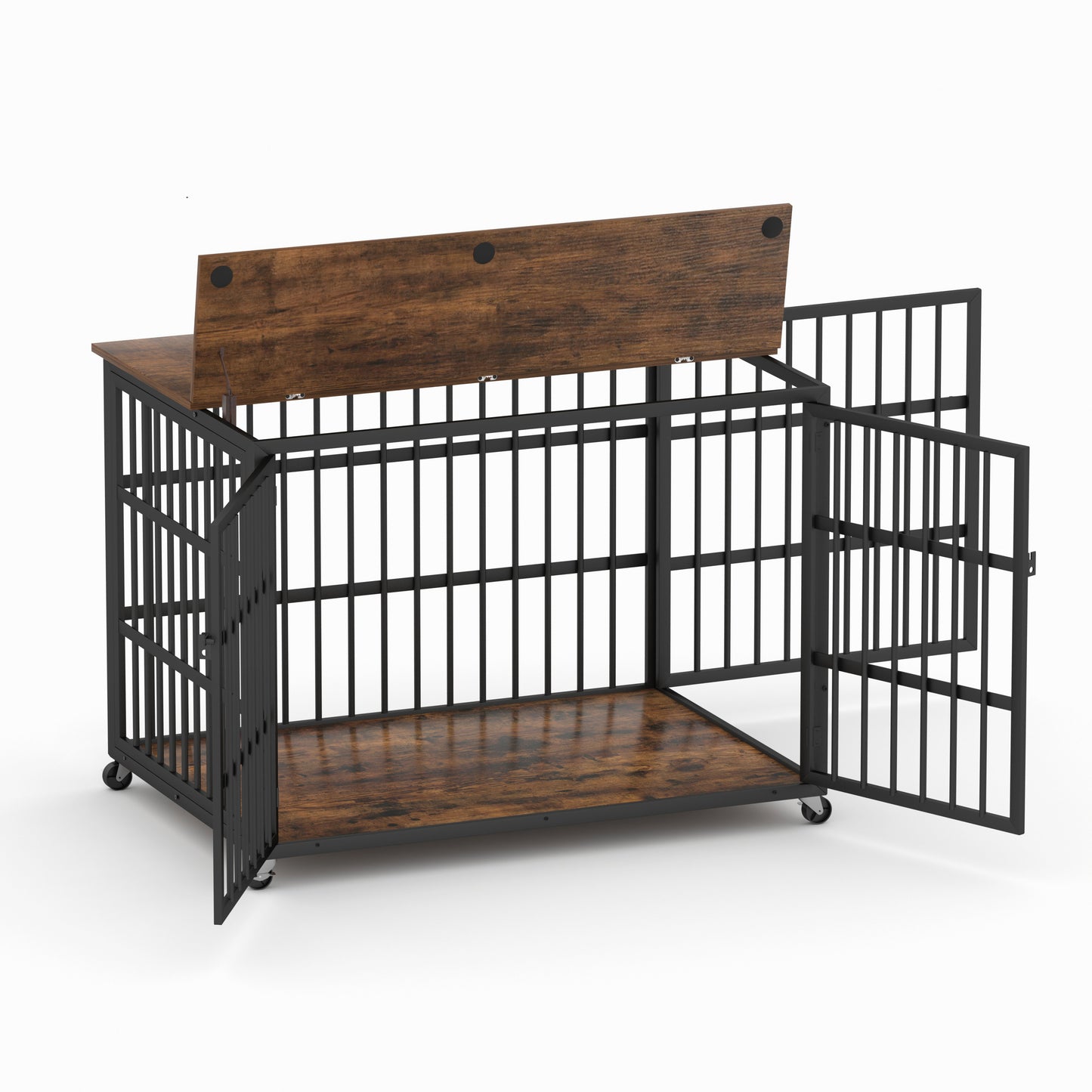 Fitch Industrial Iron Rustic Dog Crate