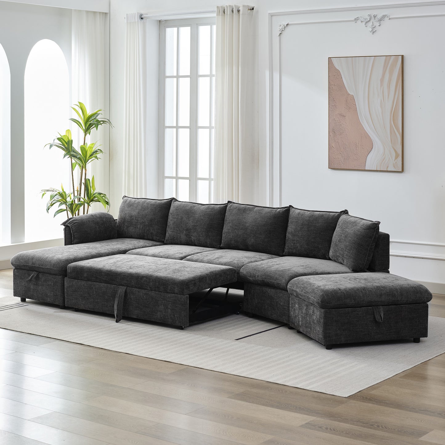 Sonoma Modern Pull-out Couch Sectional