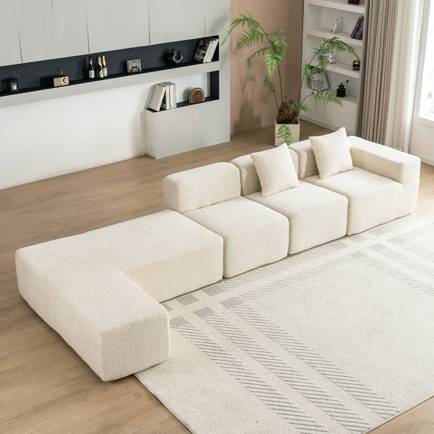 Luz Contemporary Sectional Sofa Set