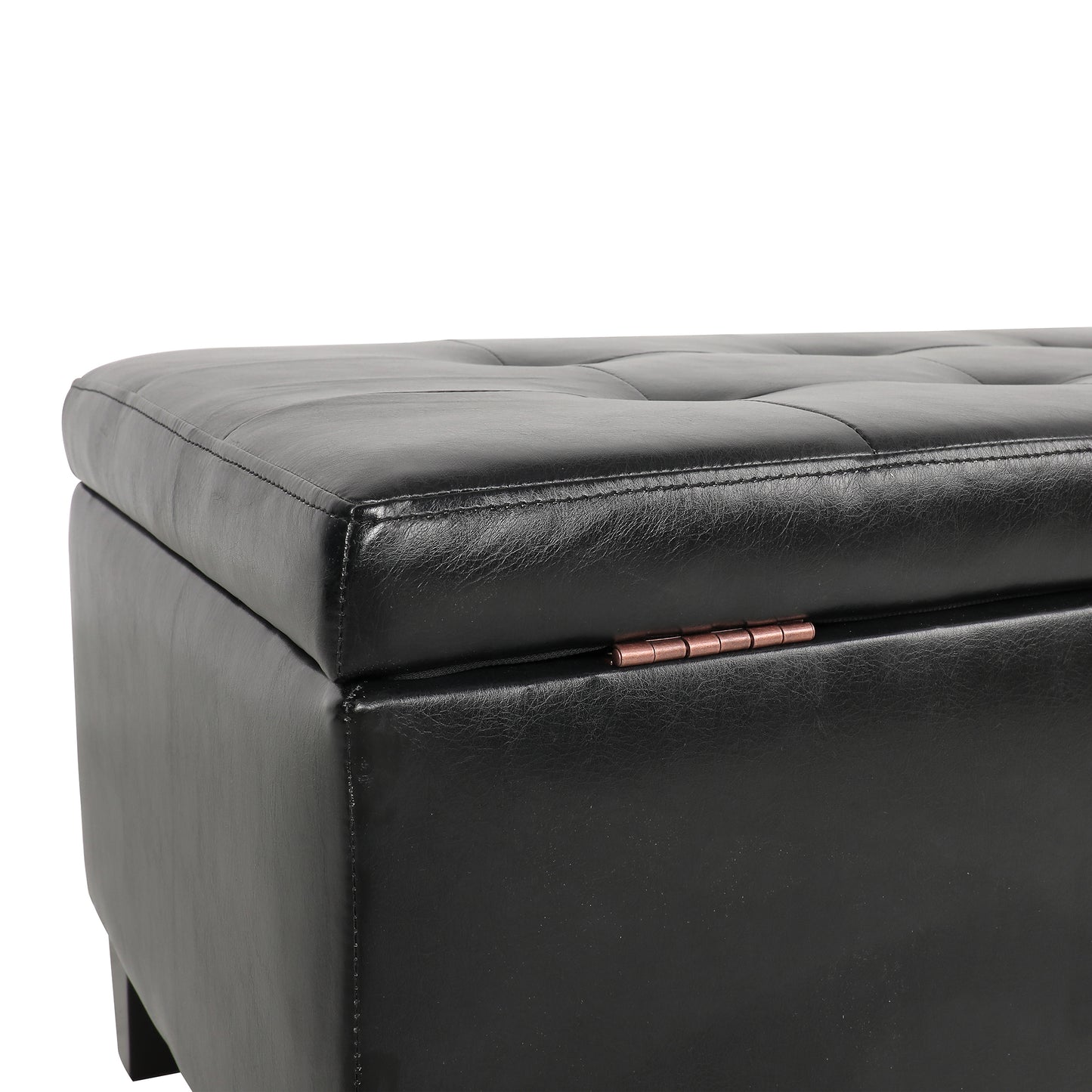 Justo Modern Faux Leather Ottoman