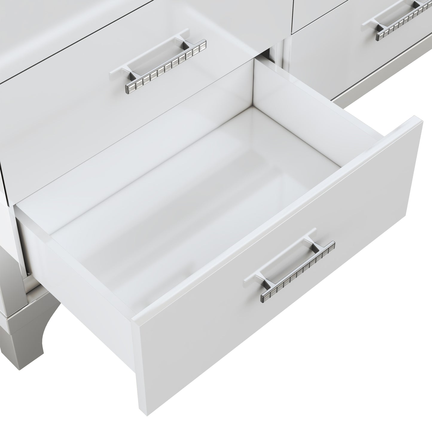 Cleo Modern Mirrored Storage Cabinet