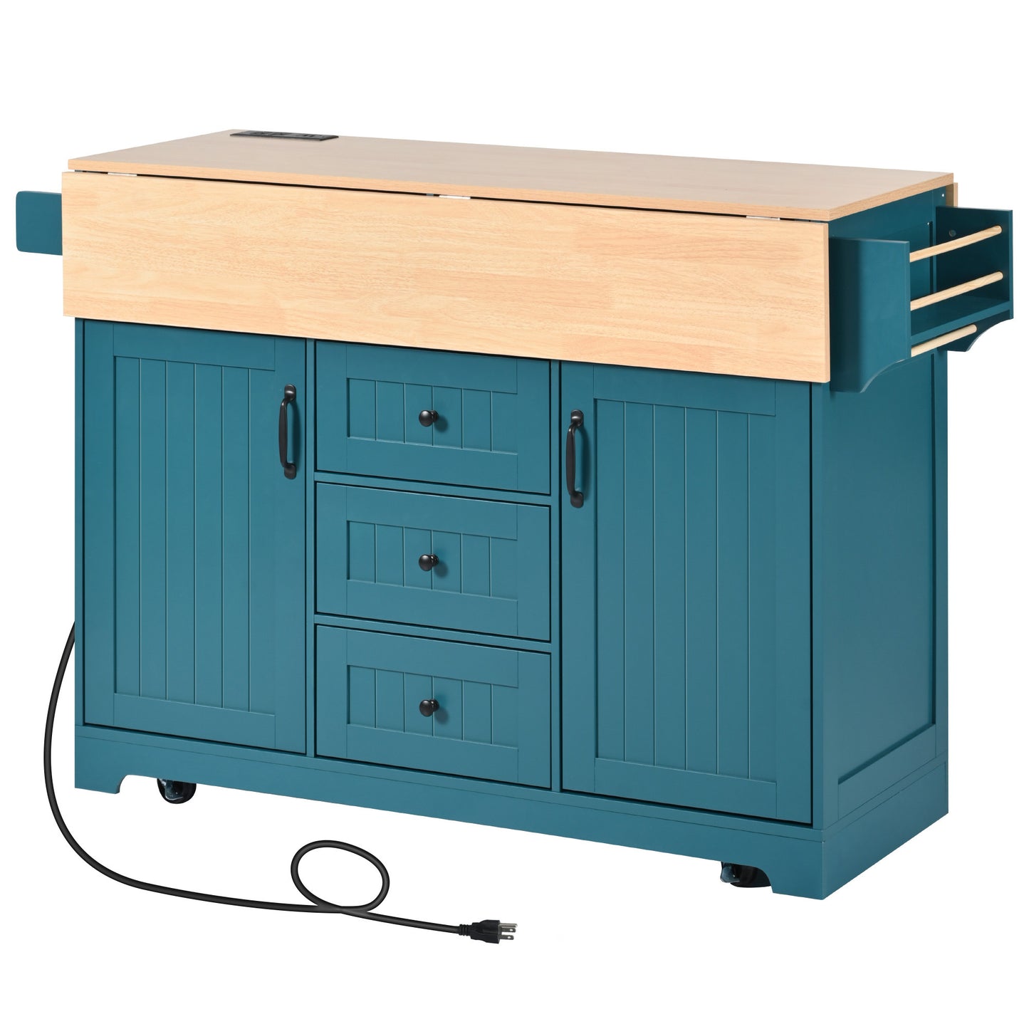 Cleo Modern Rolling Kitchen Cart