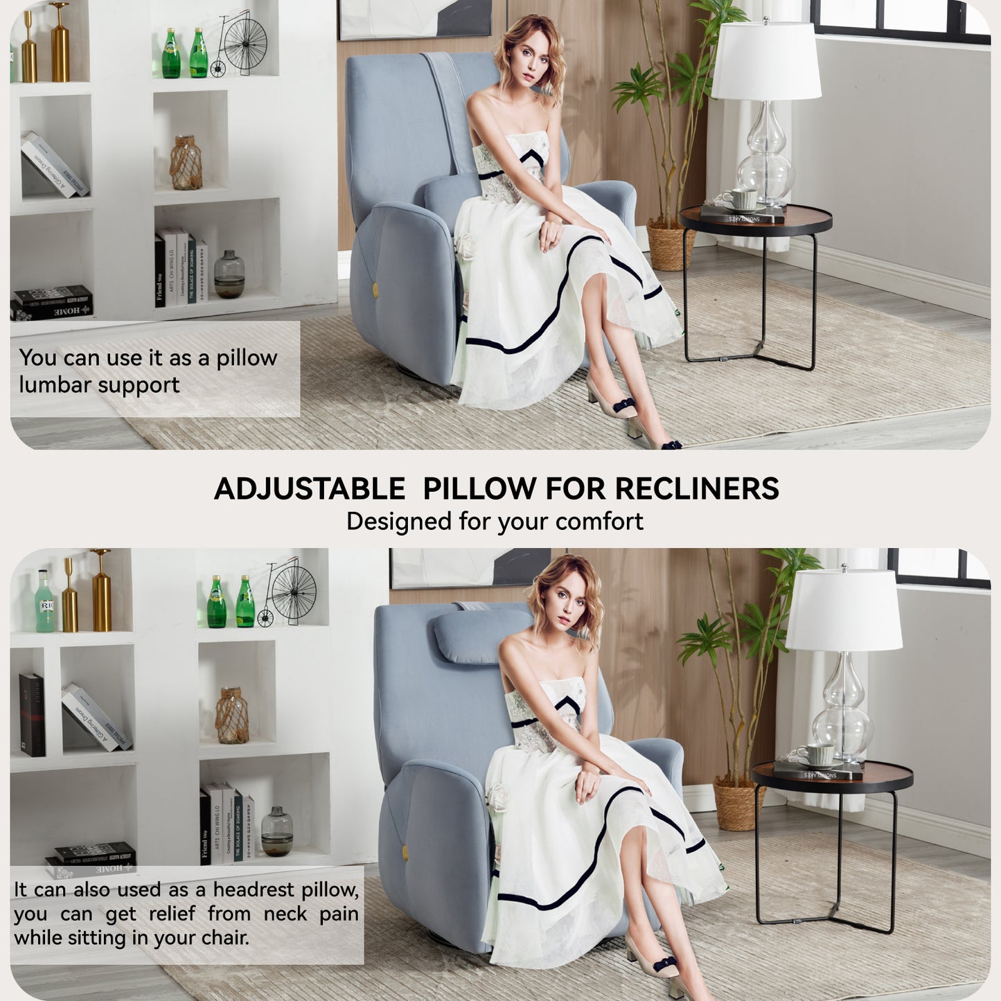 Warmsprings Modern Swivel Recliner Chair