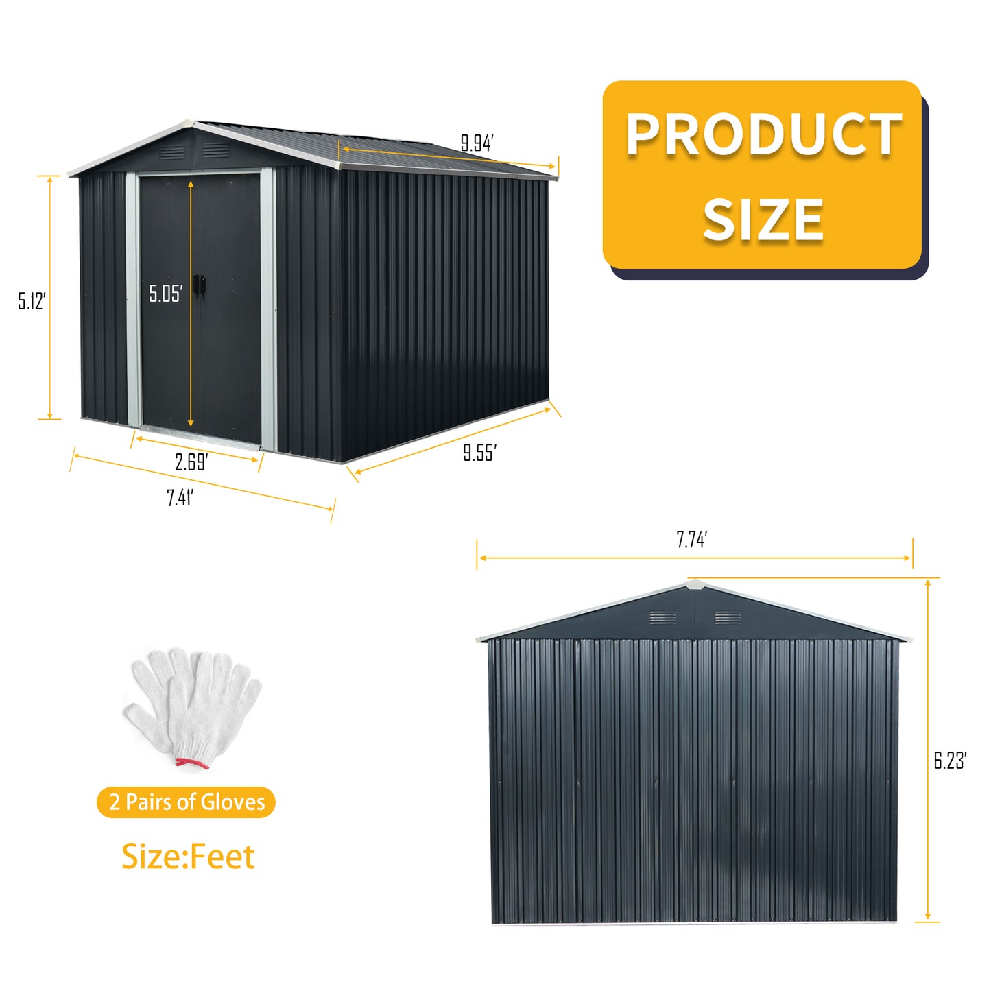 Niles Industrial Metal Storage Shed