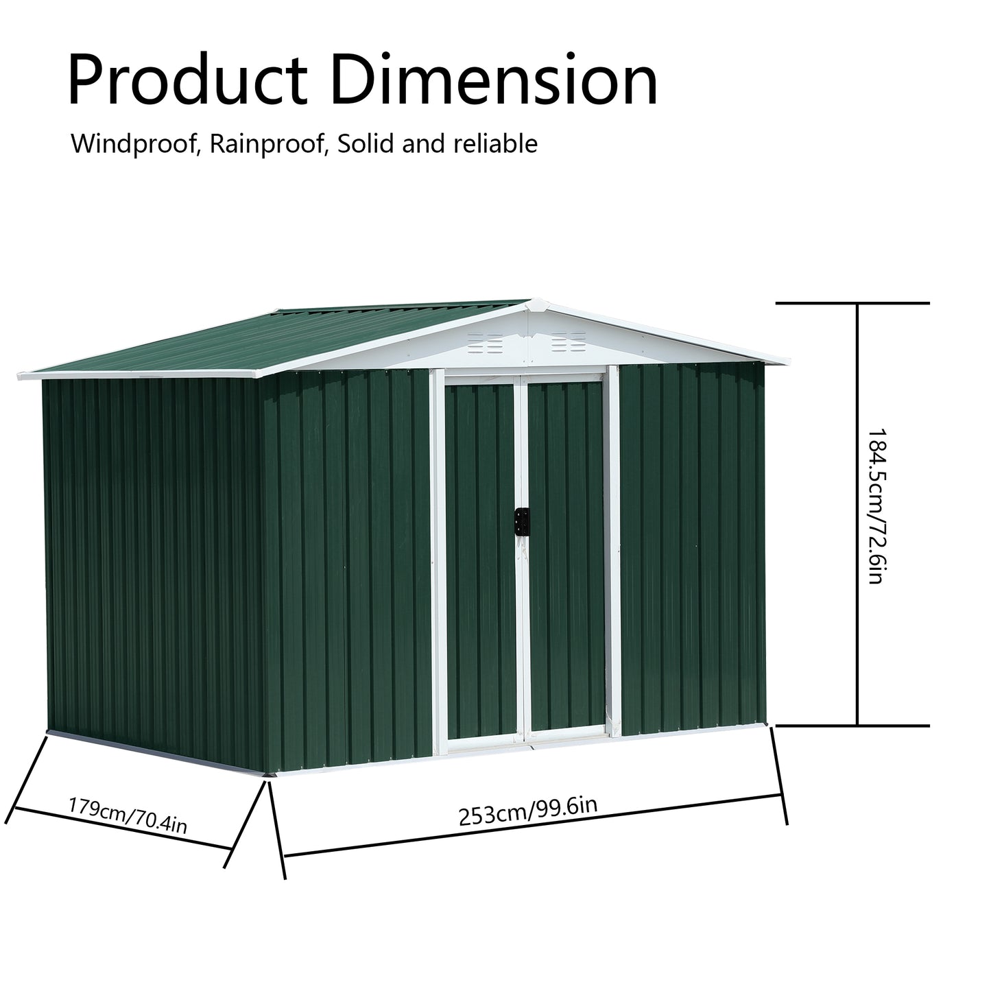 Kingsly Industrial Outdoor Storage Garden Shed