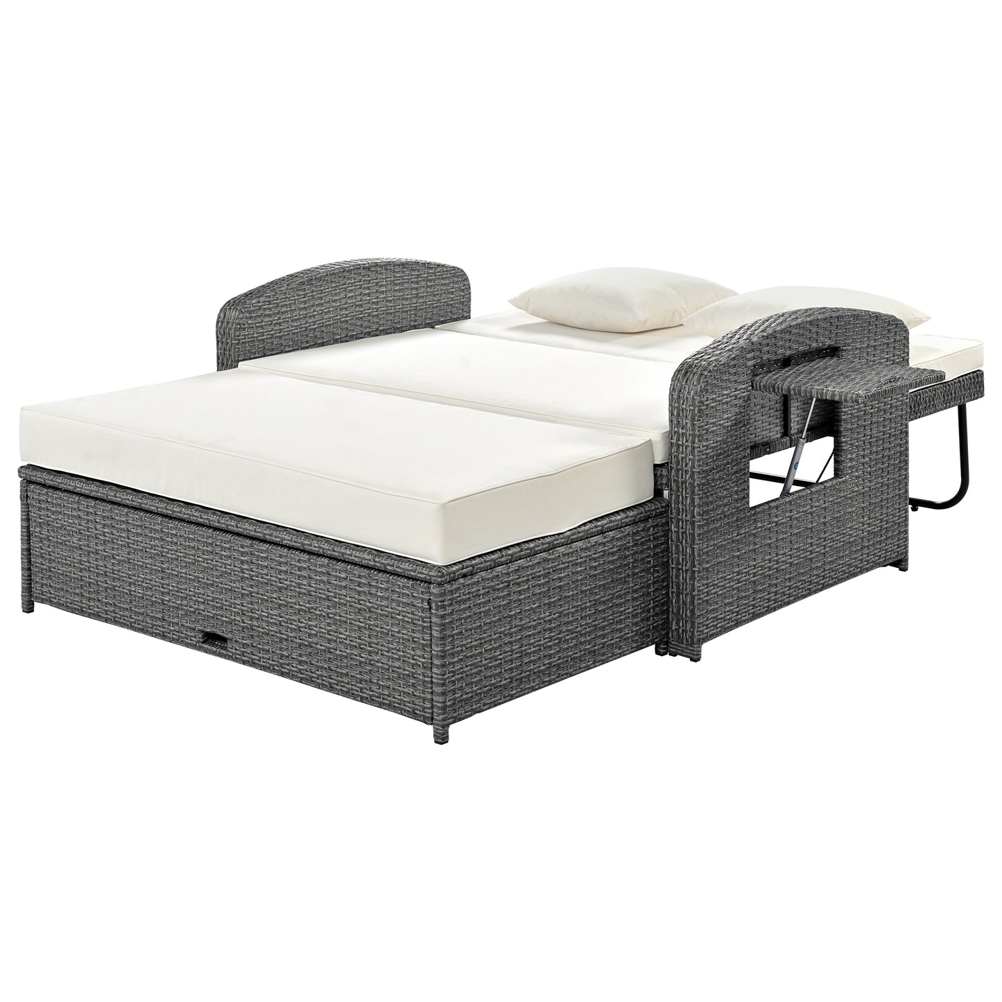 Healdsburg Contemporary Wicker Rattan Reclining Daybed