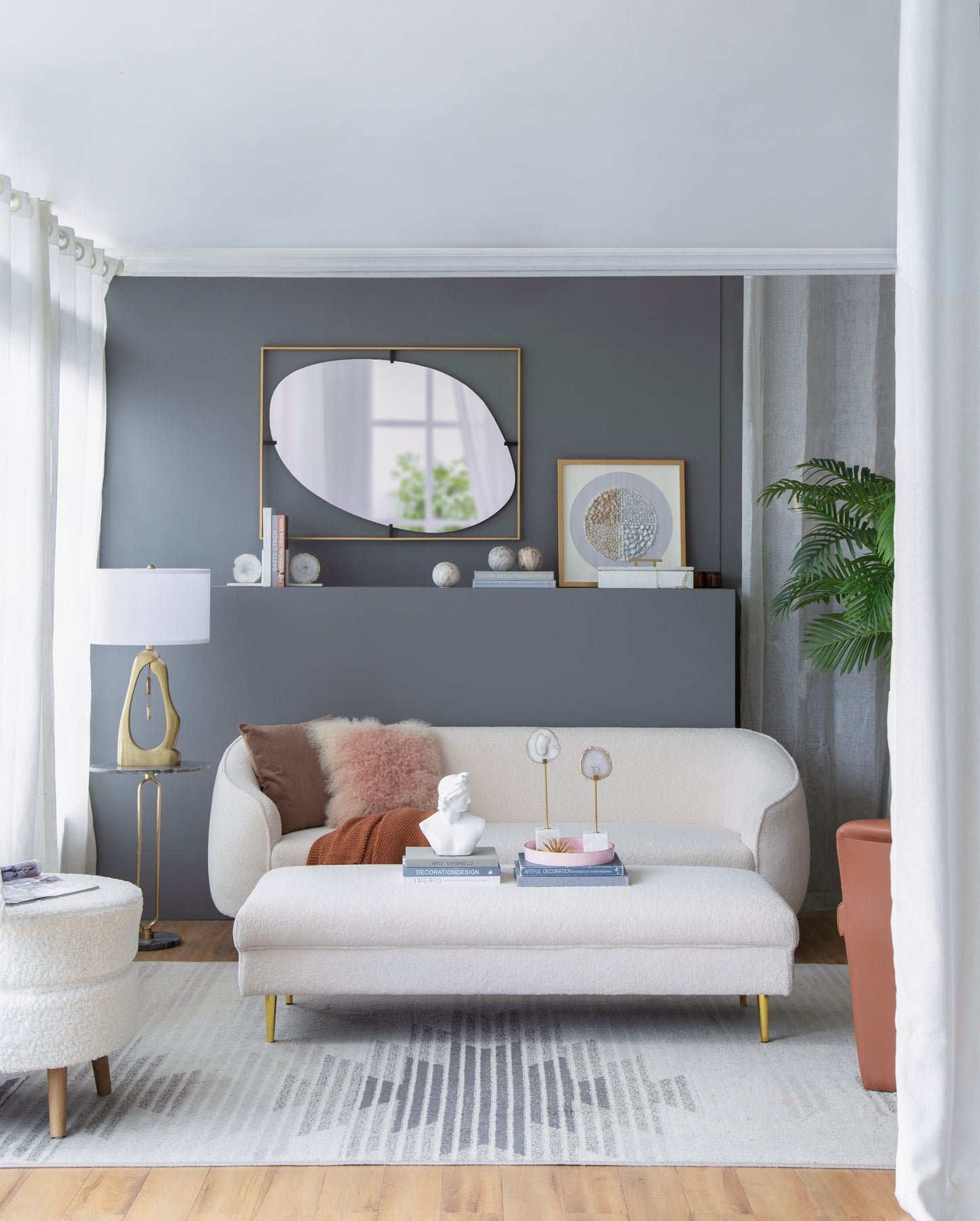 Ghivi Contemporary Poppy Framed Mirror