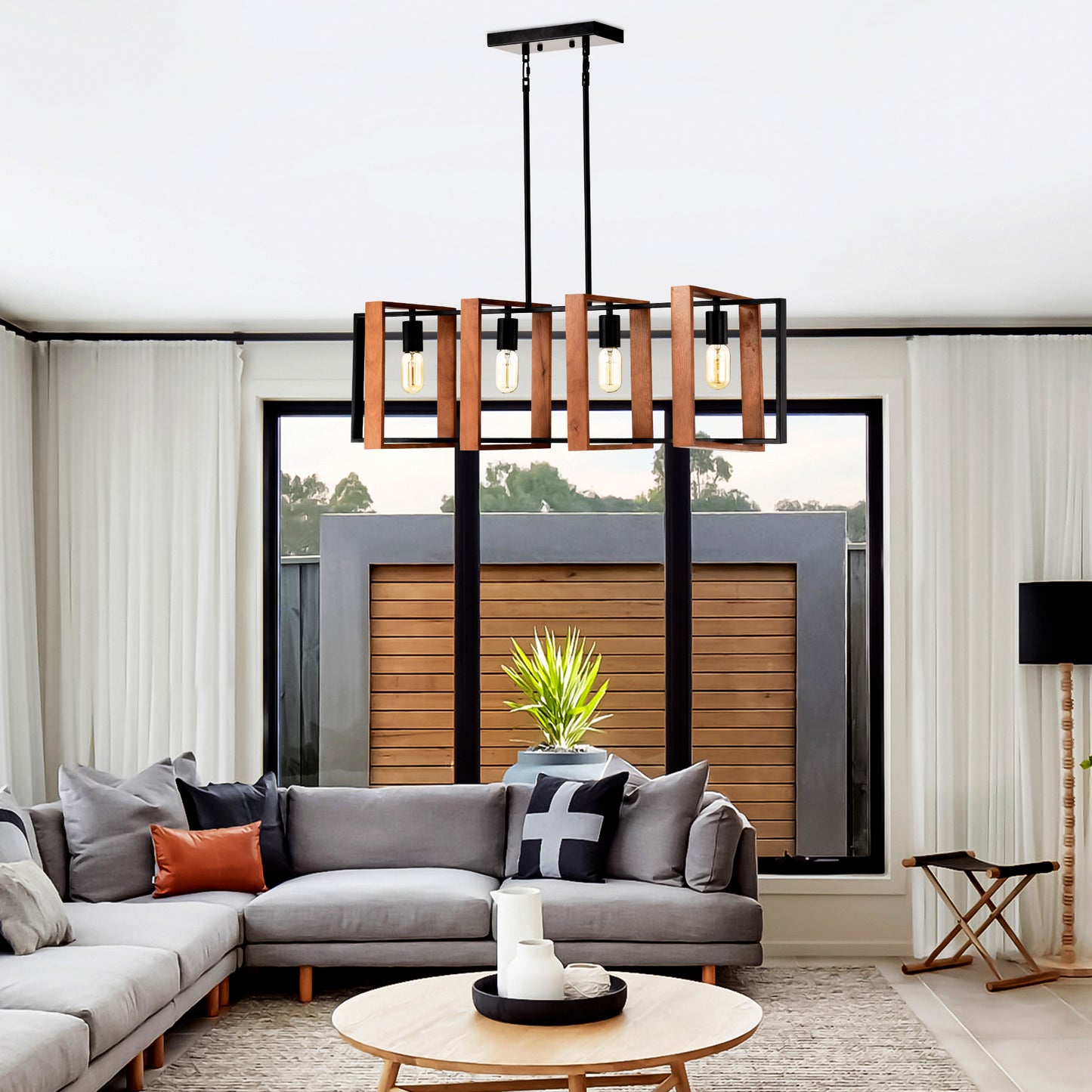 Bartholomew Industrial Rectangular Chandelier