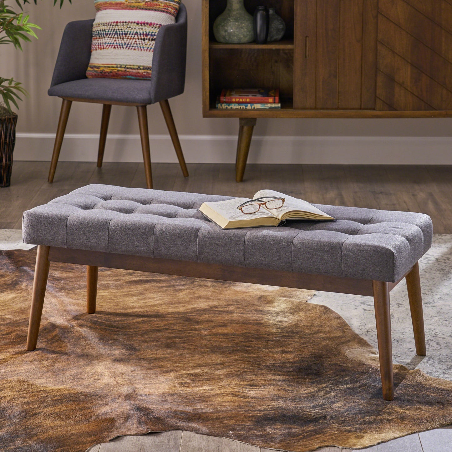 Bartholomew Modern Fabric Ottoman