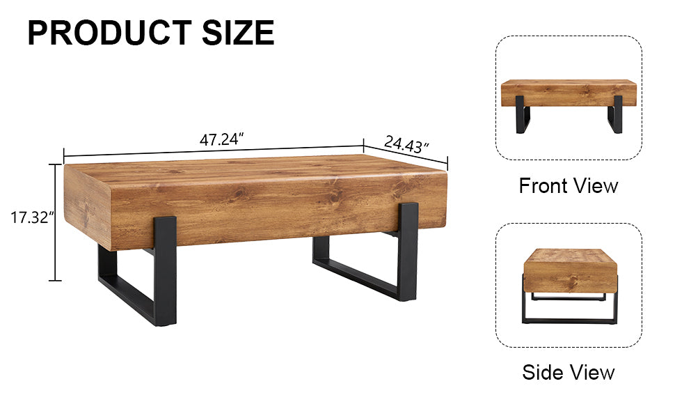 Ghivi Industrial Rustic Elegance Coffee Table
