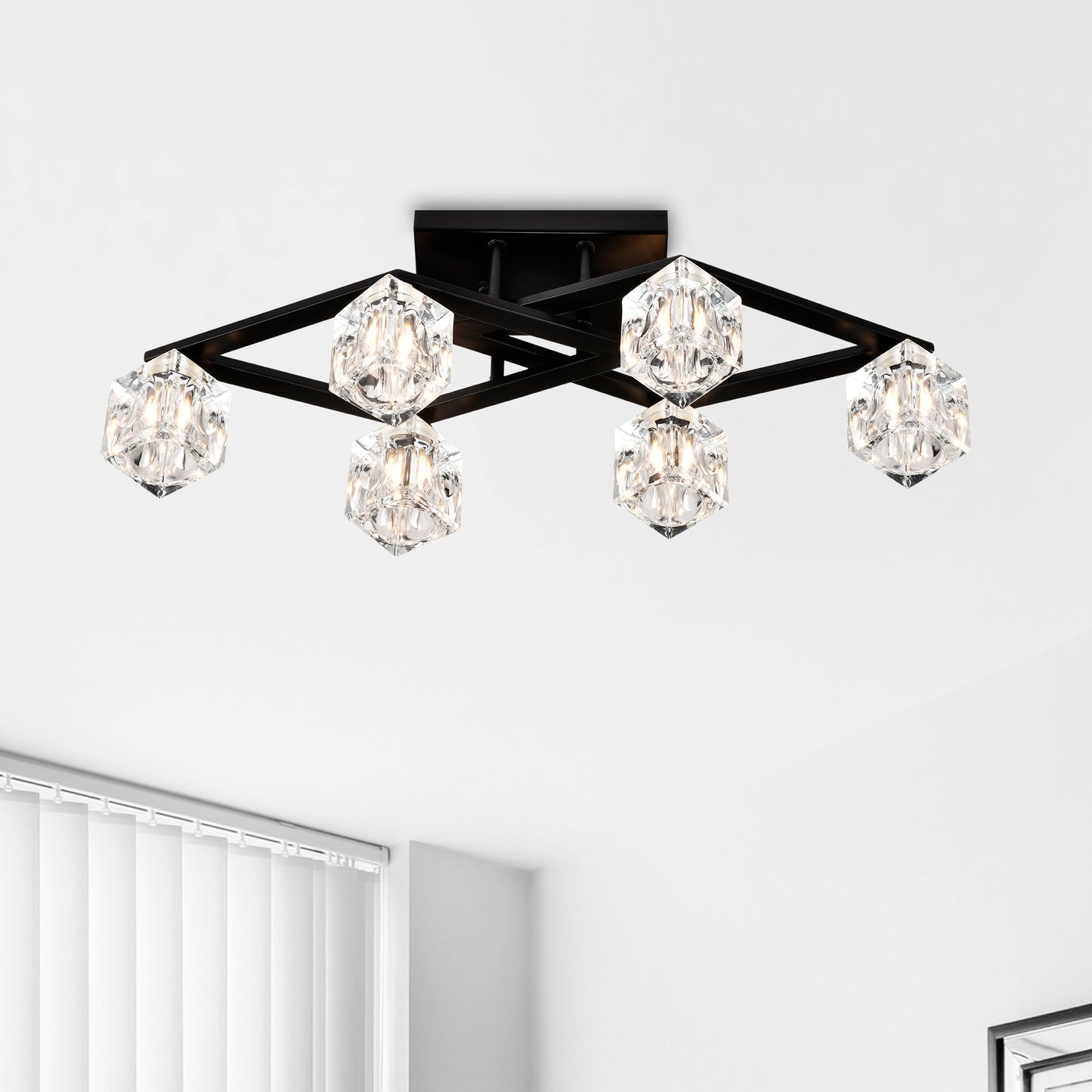 Lazzareschi Modern Light Crystal Ceiling