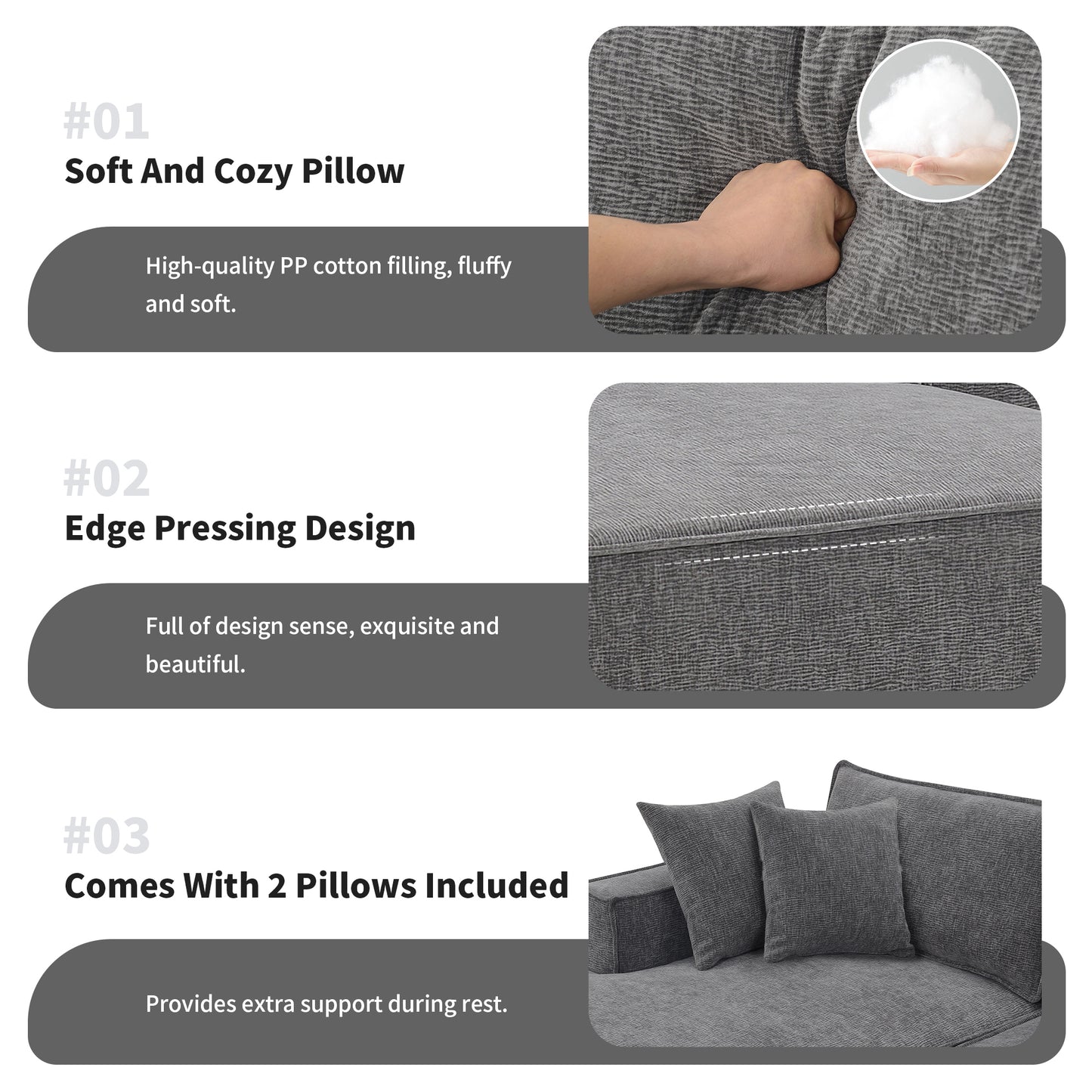 Kingsly Contemporary Modular Sofa Set
