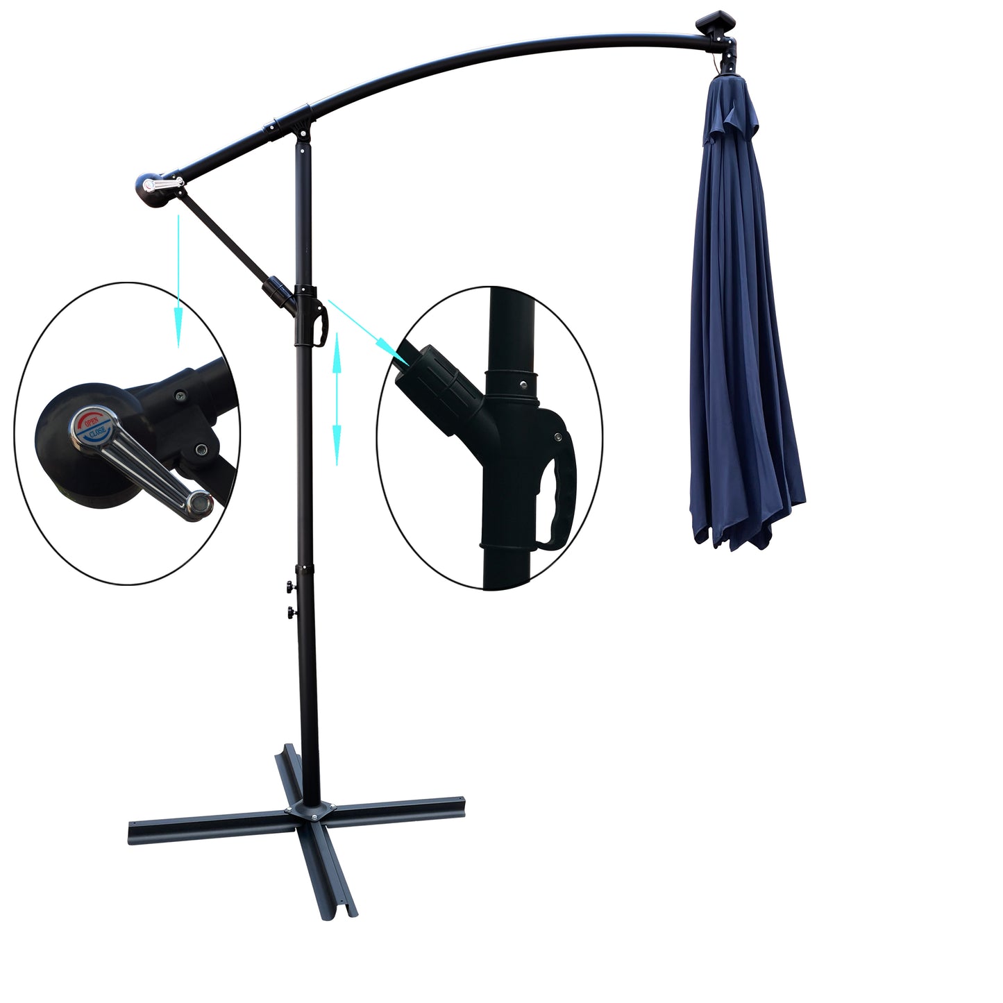 Marcel Modern Solar LED Patio Umbrella