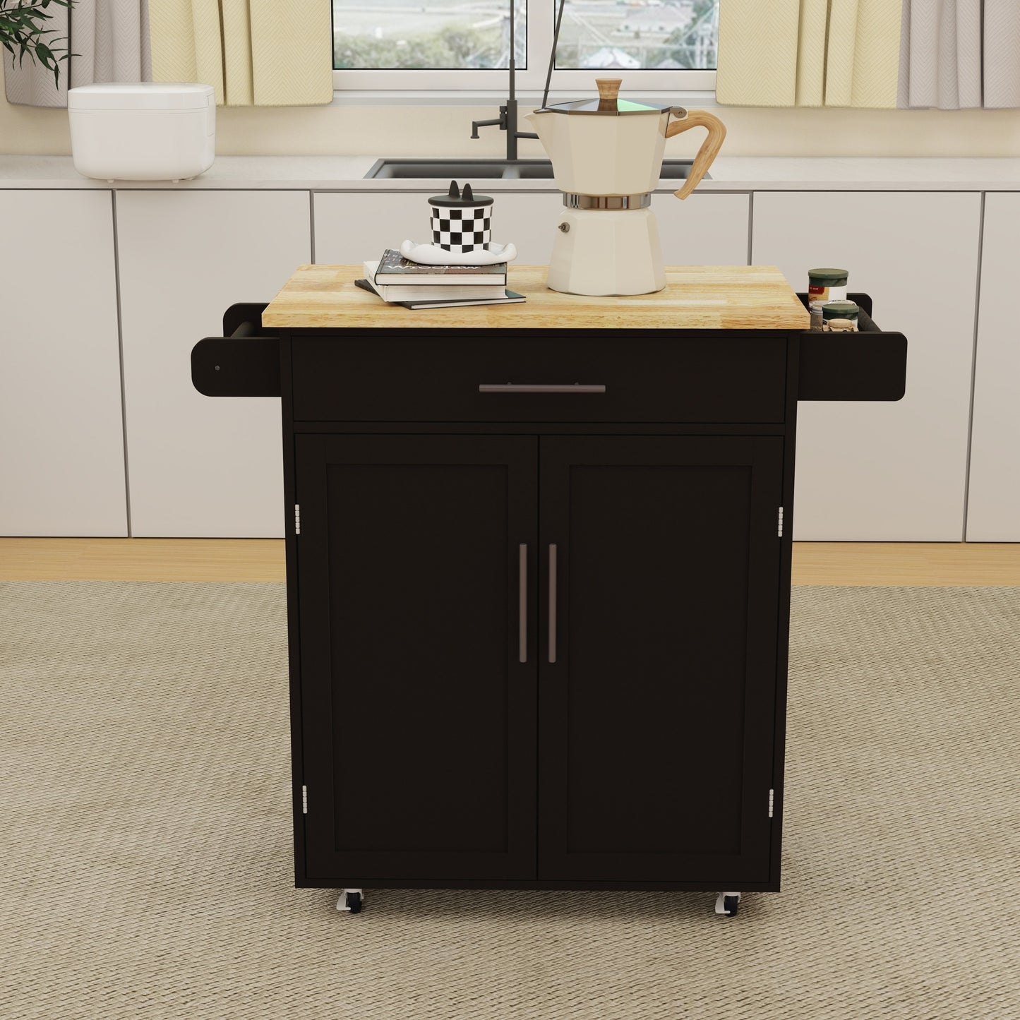 Marites Modern Rolling Kitchen Cart