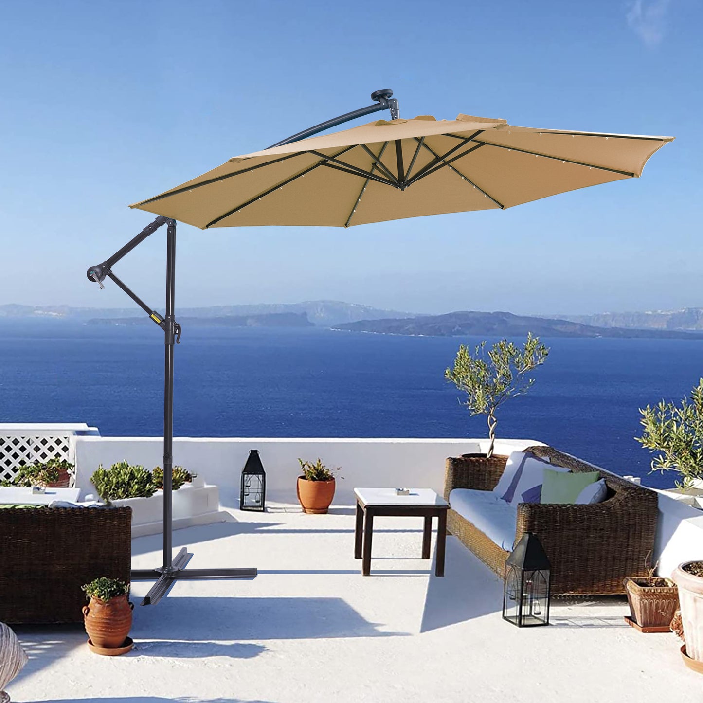 Lula Contemporary Solar Patio Umbrella