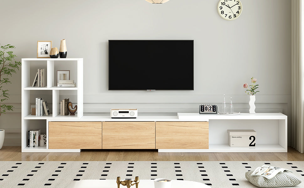 Amity Modern Extendable TV Stand Entertainment Center