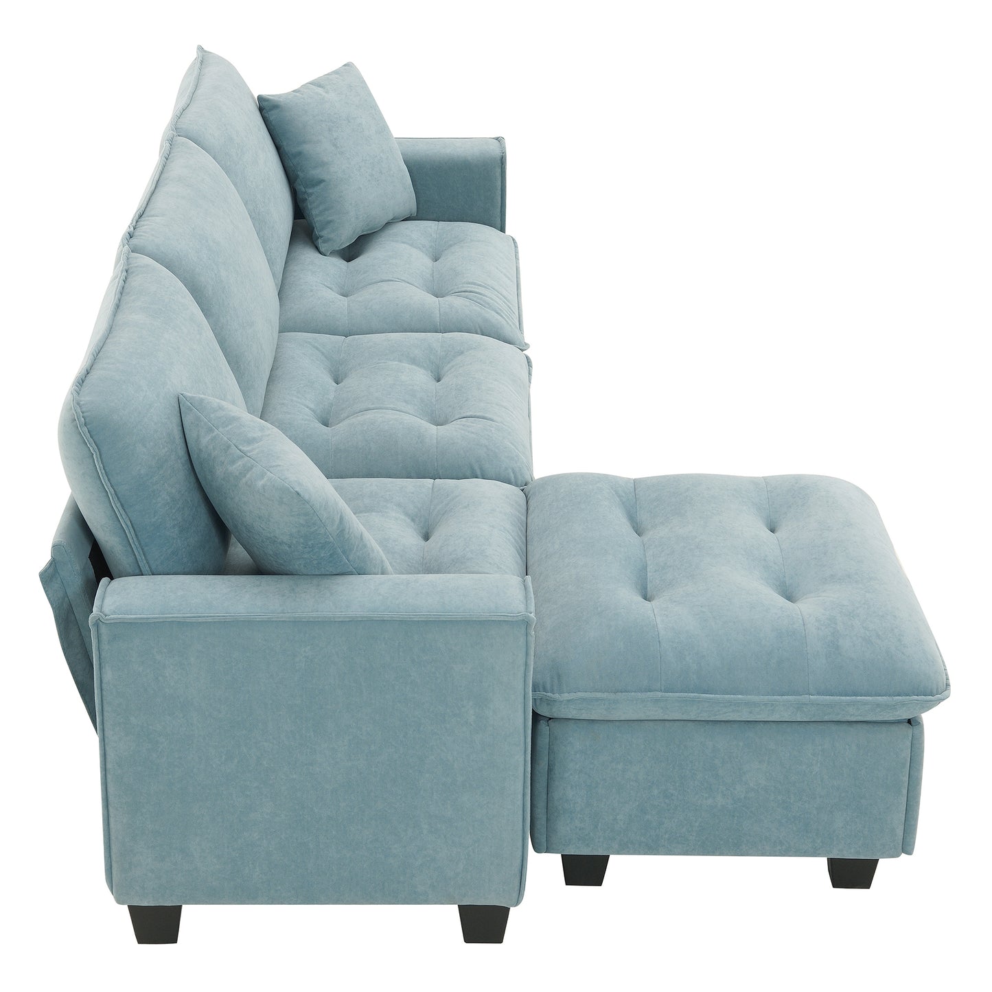 Lula Modern Velvet Convertible Sofa