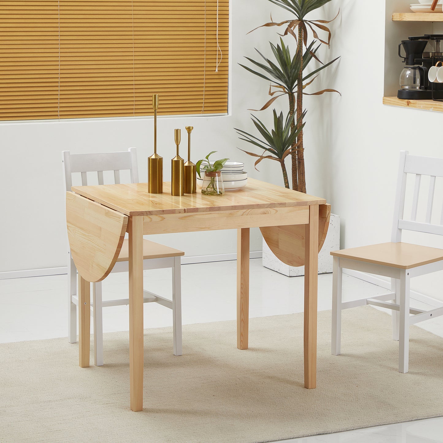 Calista Craftsman Natural Solid Drop Table