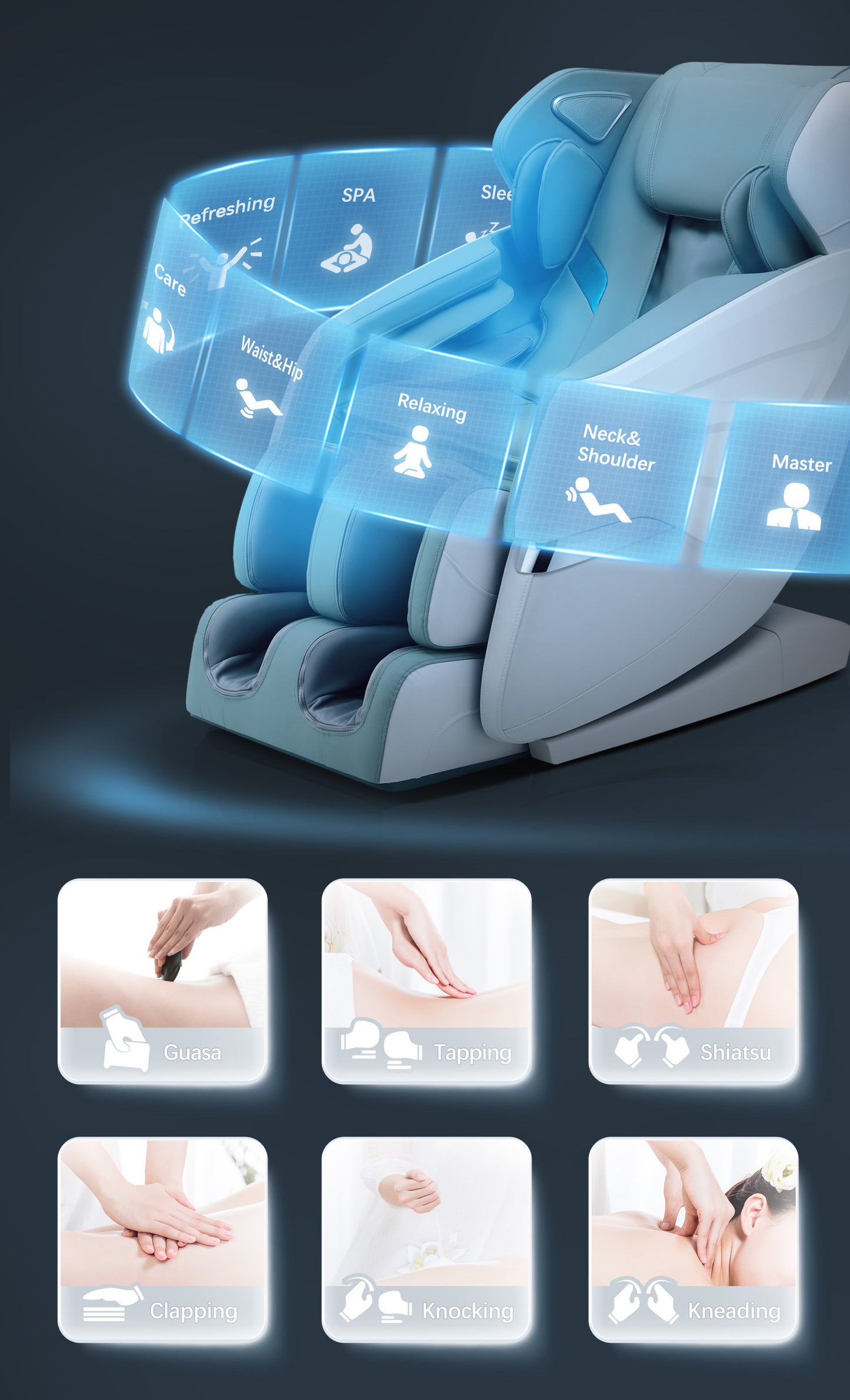 Warmsprings Modern Track Massage Recliner