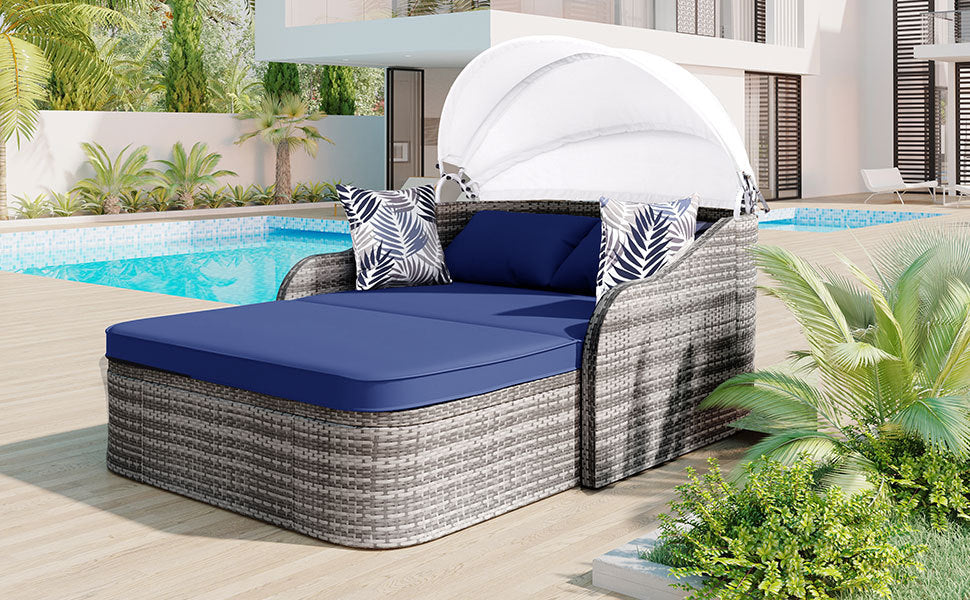 Oakridge Modern Canopy Sunbed Daybed