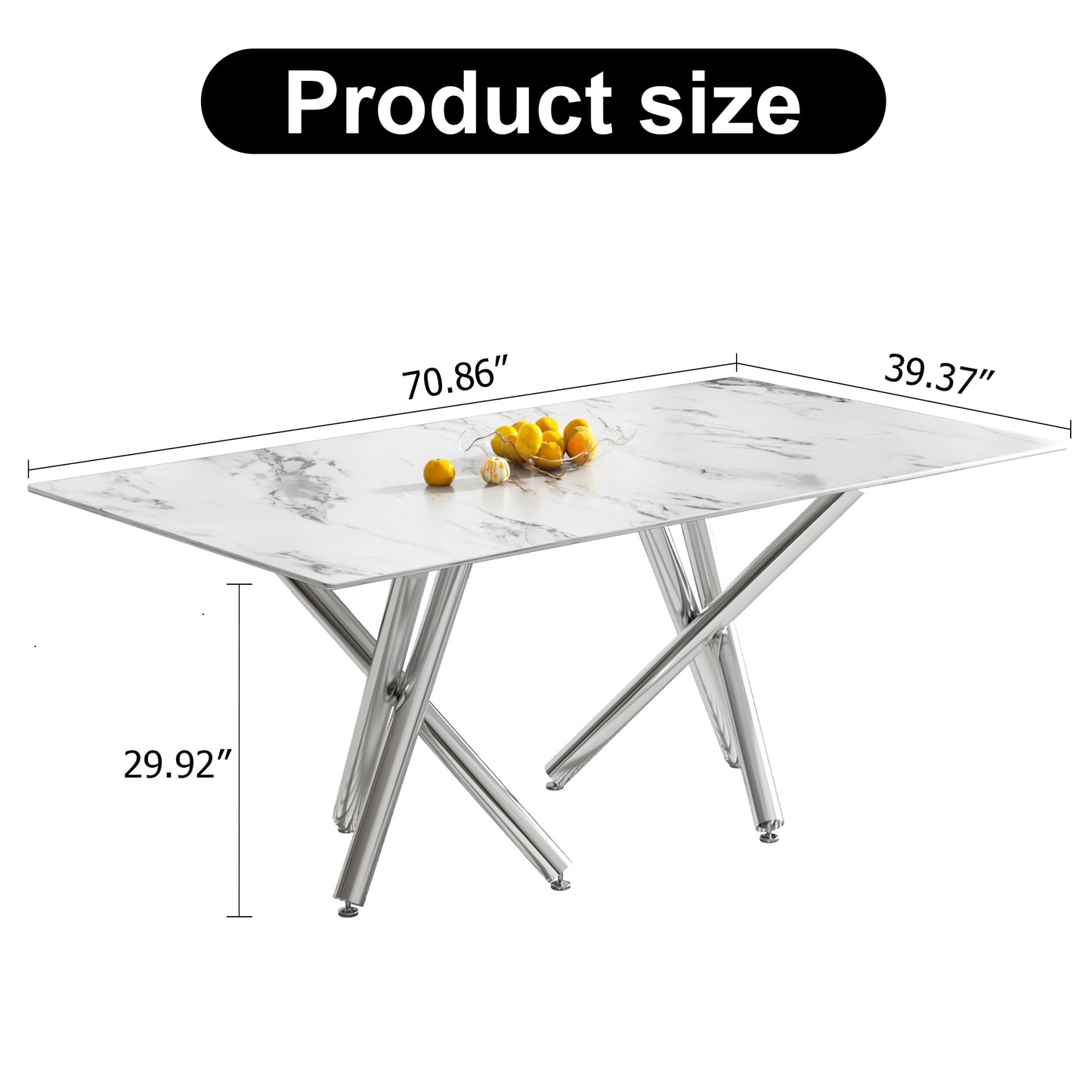 Emery Modern Glass Dining Table