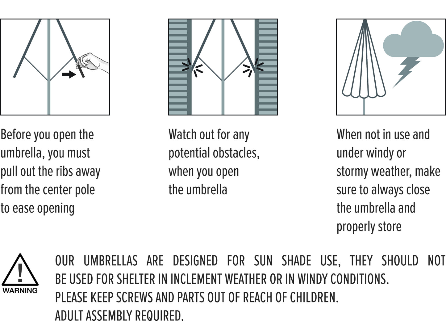 Justo Modern Garden Market Patio Umbrella