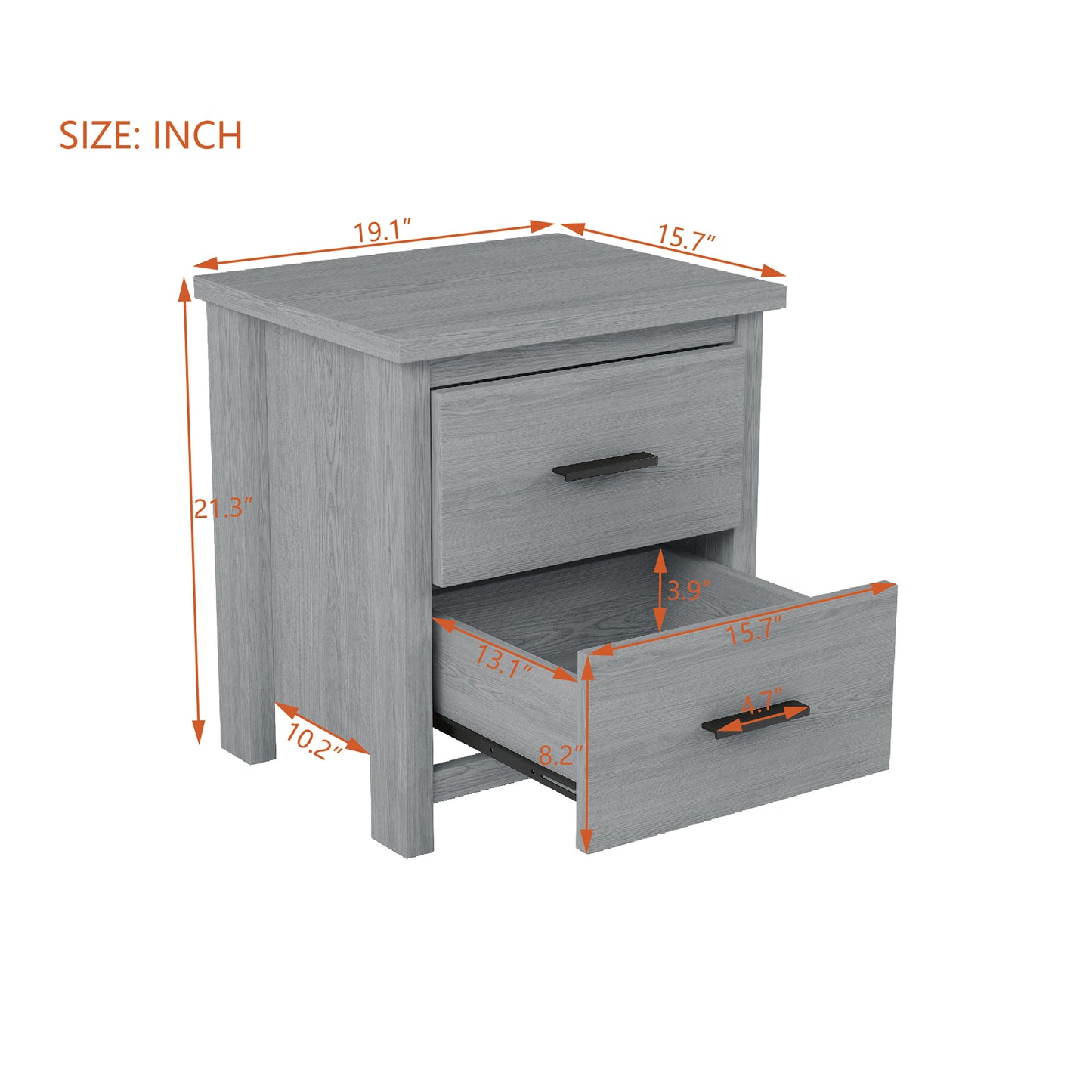 Centerville Modern Havenwood Rustic Nightstand