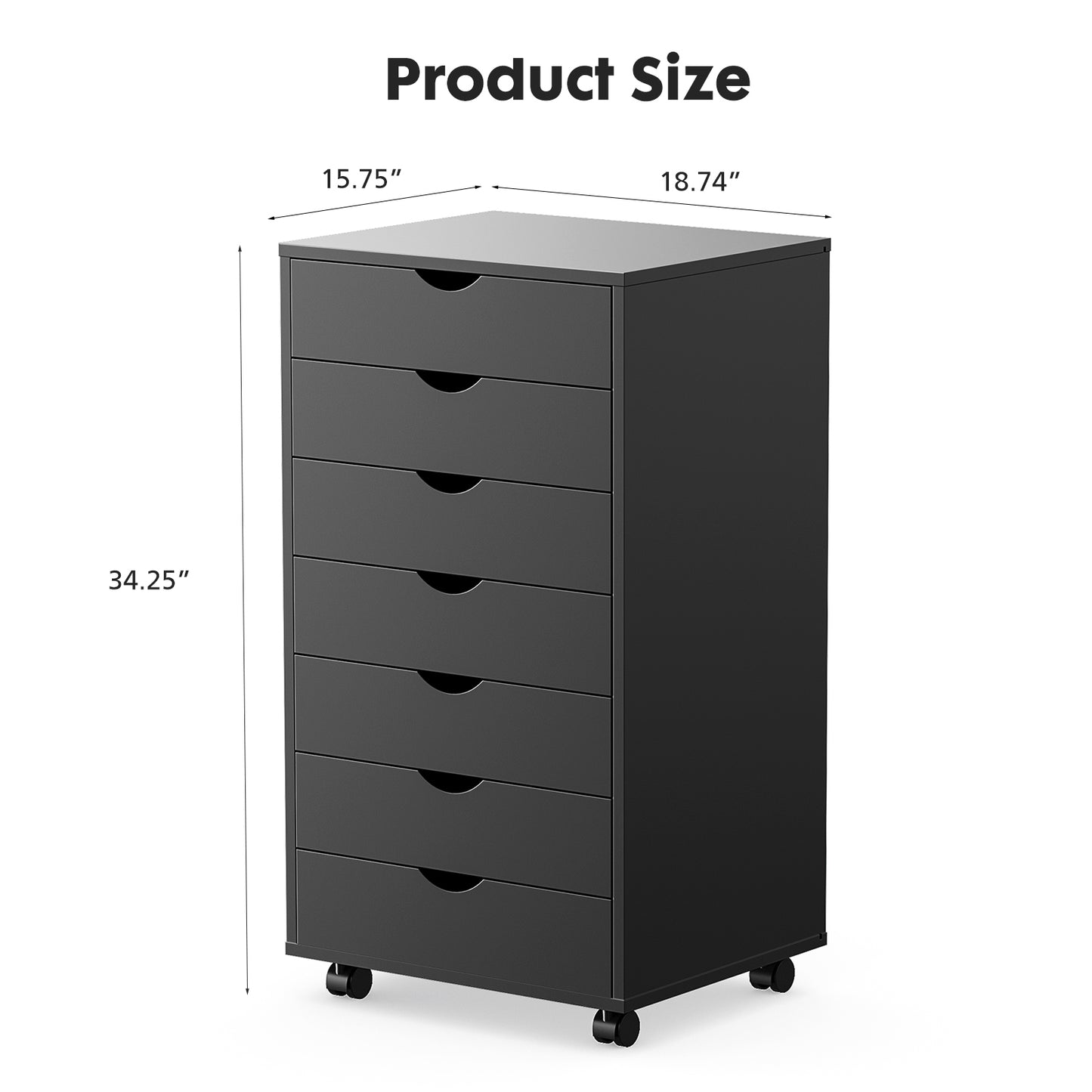 Fremont Modern 7-Drawer Chest Office Cabinet
