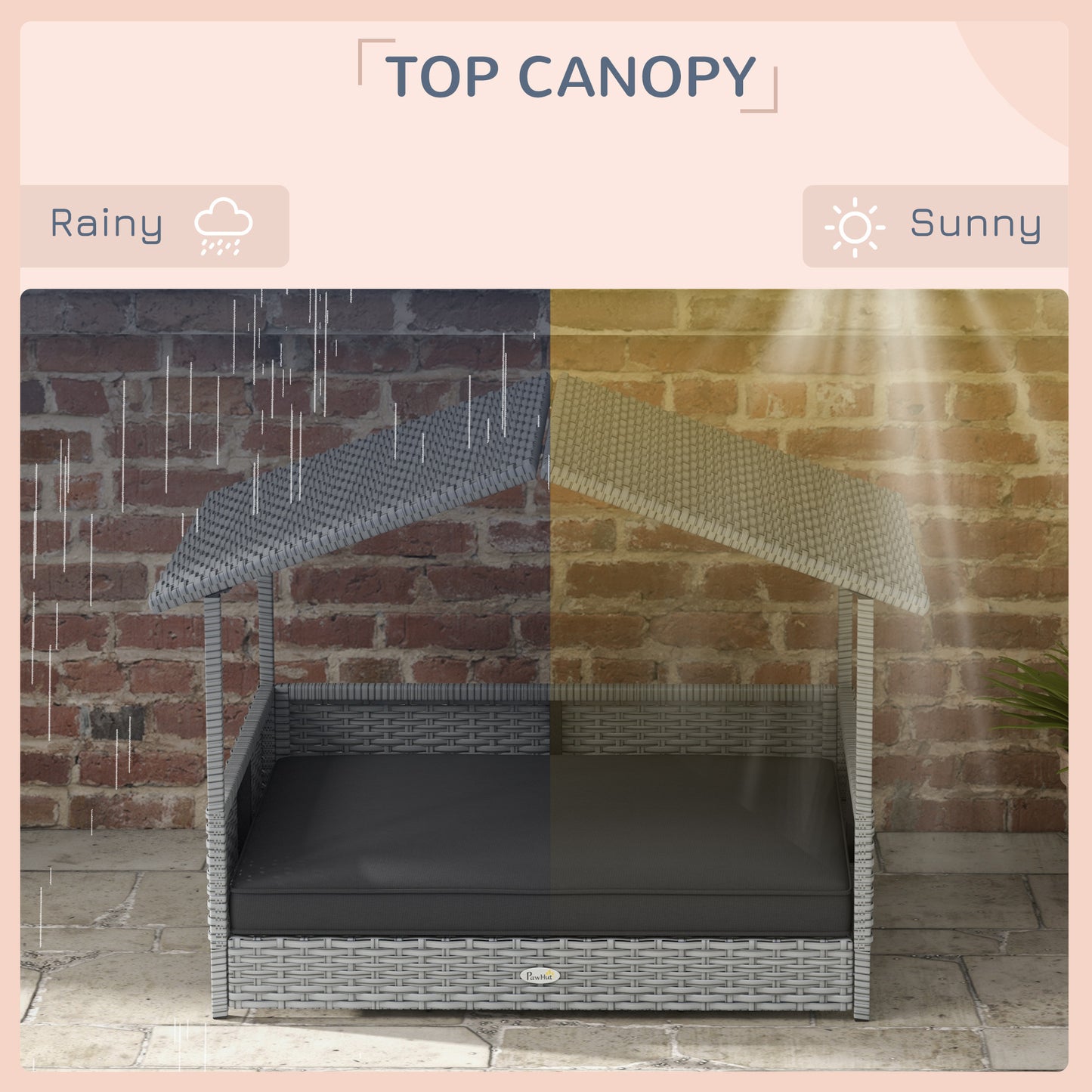 Cleo Contemporary Wicker Canopy House