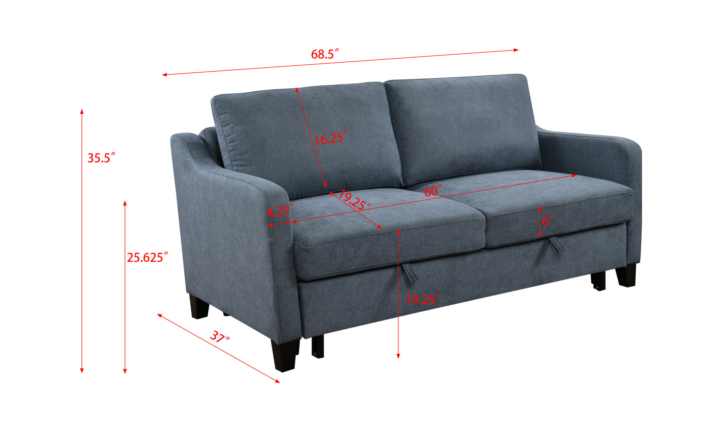 Napa Modern Darby Convertible Sleeper Sofa
