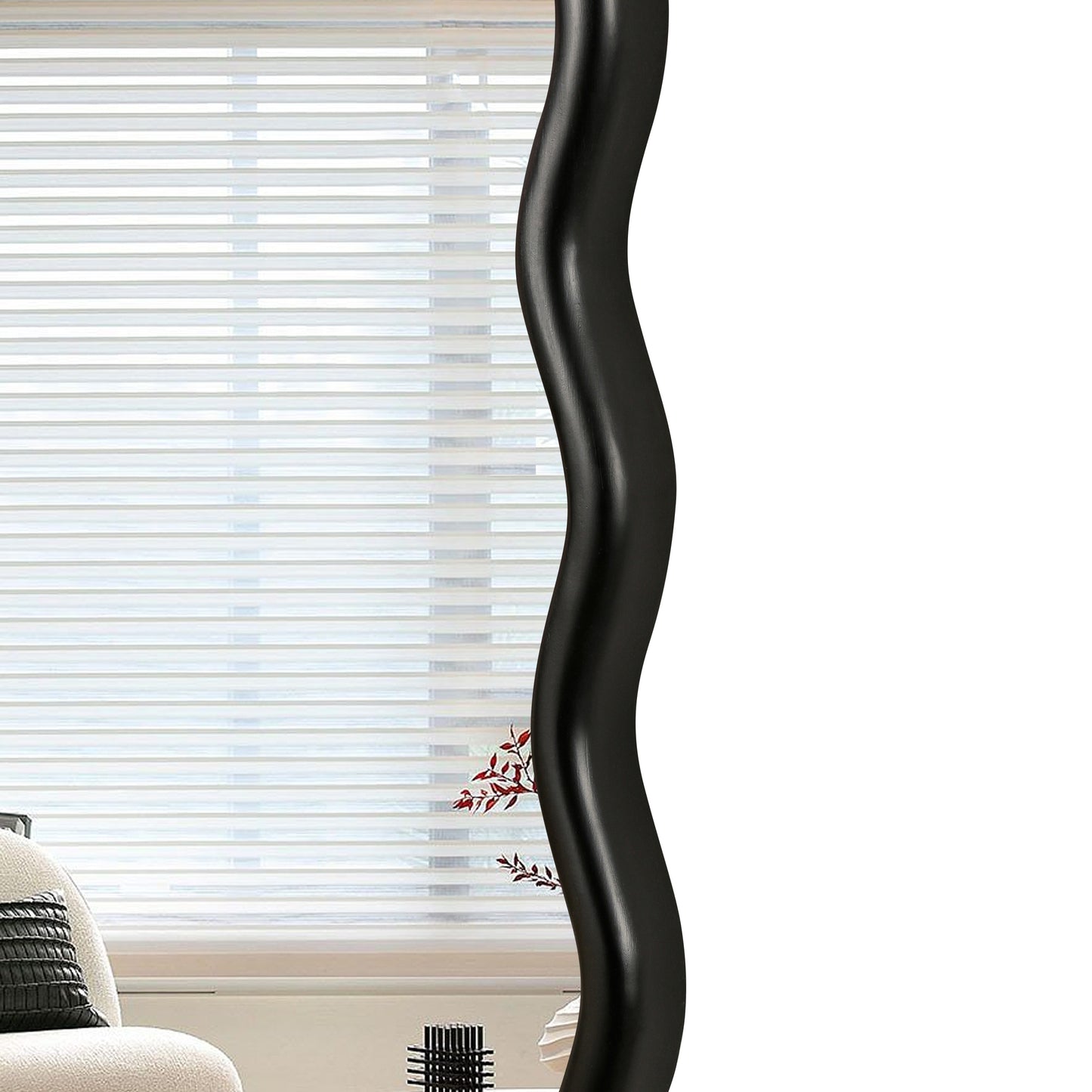 Luz Contemporary Wavy Mirror