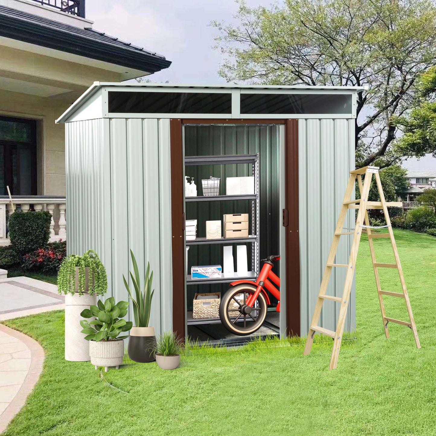 Marcel Industrial Outdoor Metal Shed